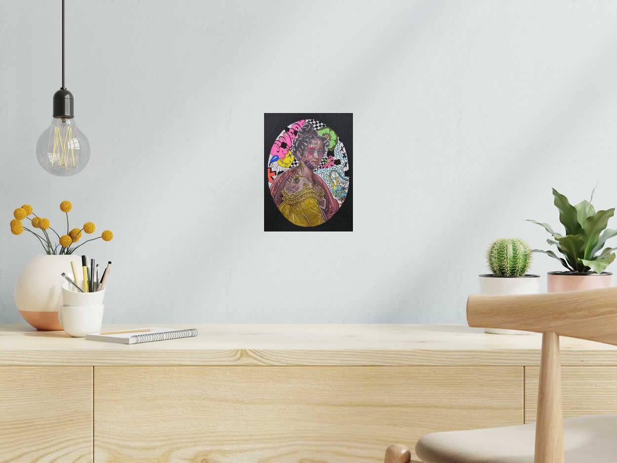Dessin de LN LE PAPE a pour titre  Sweet archiduchesse style street pop art dim : LN LE PAPEprix:80