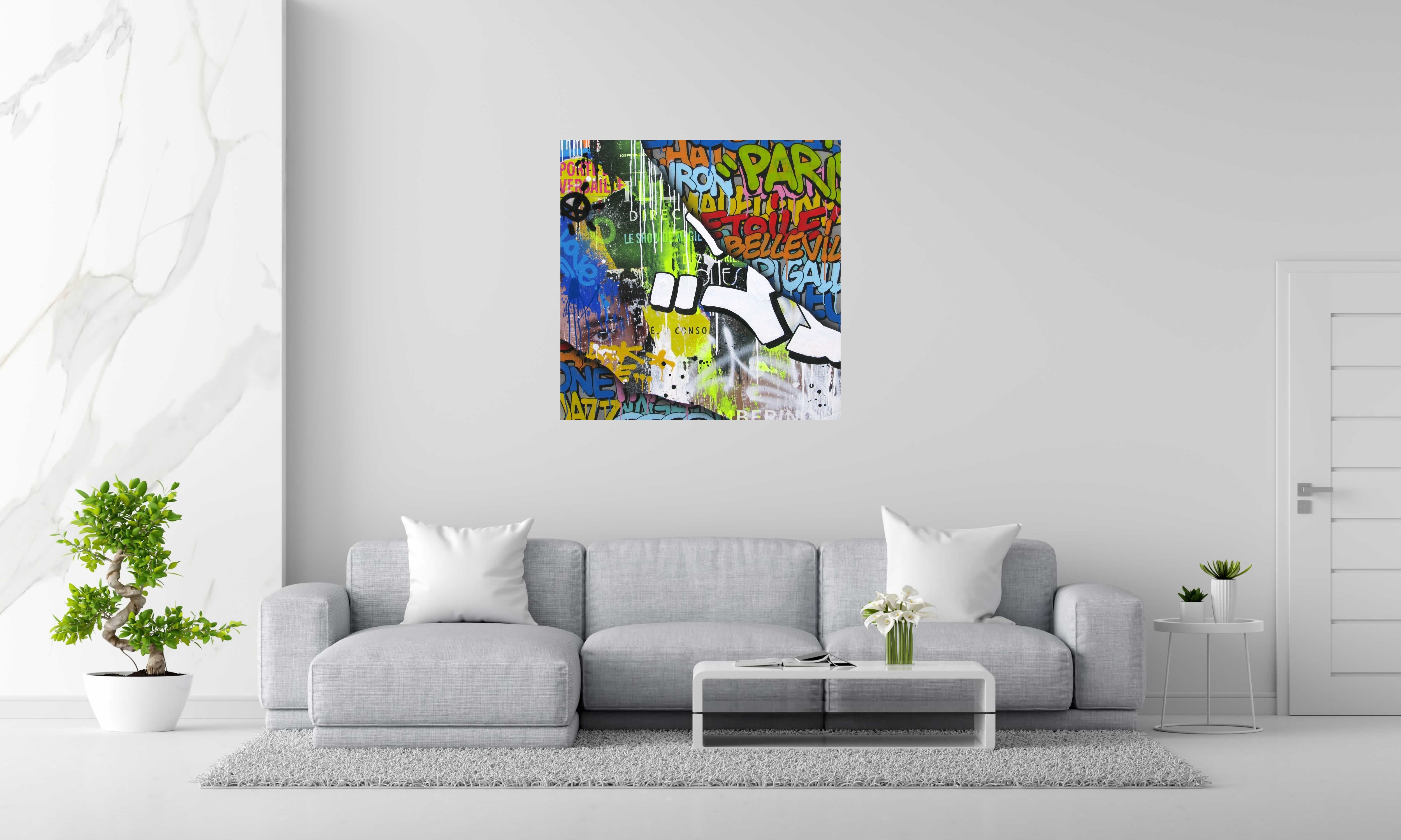 Tableau de KENY a pour titre  Spray Art 2 style graffiti, street art dim : KENYprix:800