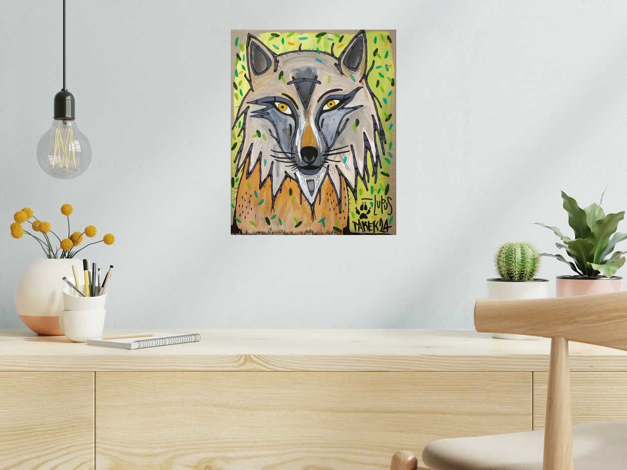 Tableau de TAREK a pour titre  LUPUS style graphique dim : TAREKprix:650