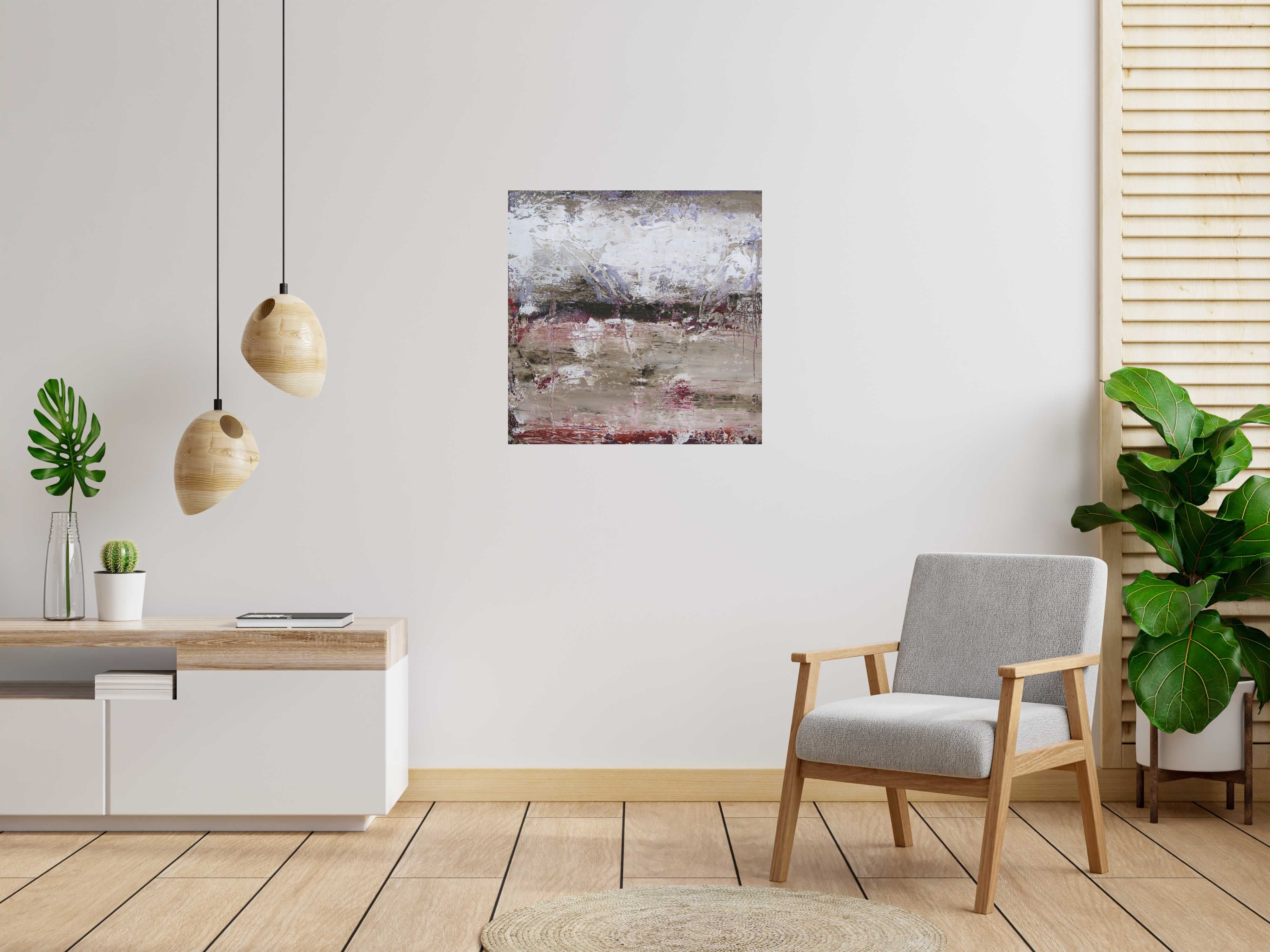 Tableau de TANIA CARRARA a pour titre  NUANCES LAVANDE style abstrait dim : TANIA CARRARAprix:750