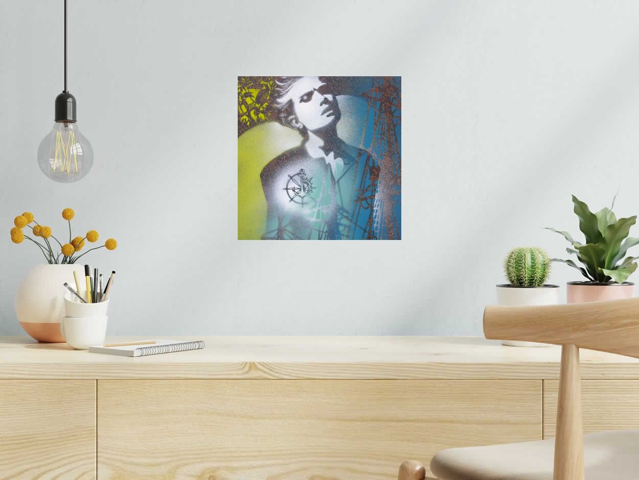 Tableau de KARO TRASS a pour titre  Retour au port d'attache style street pop art, street art dim : KARO TRASSprix:90