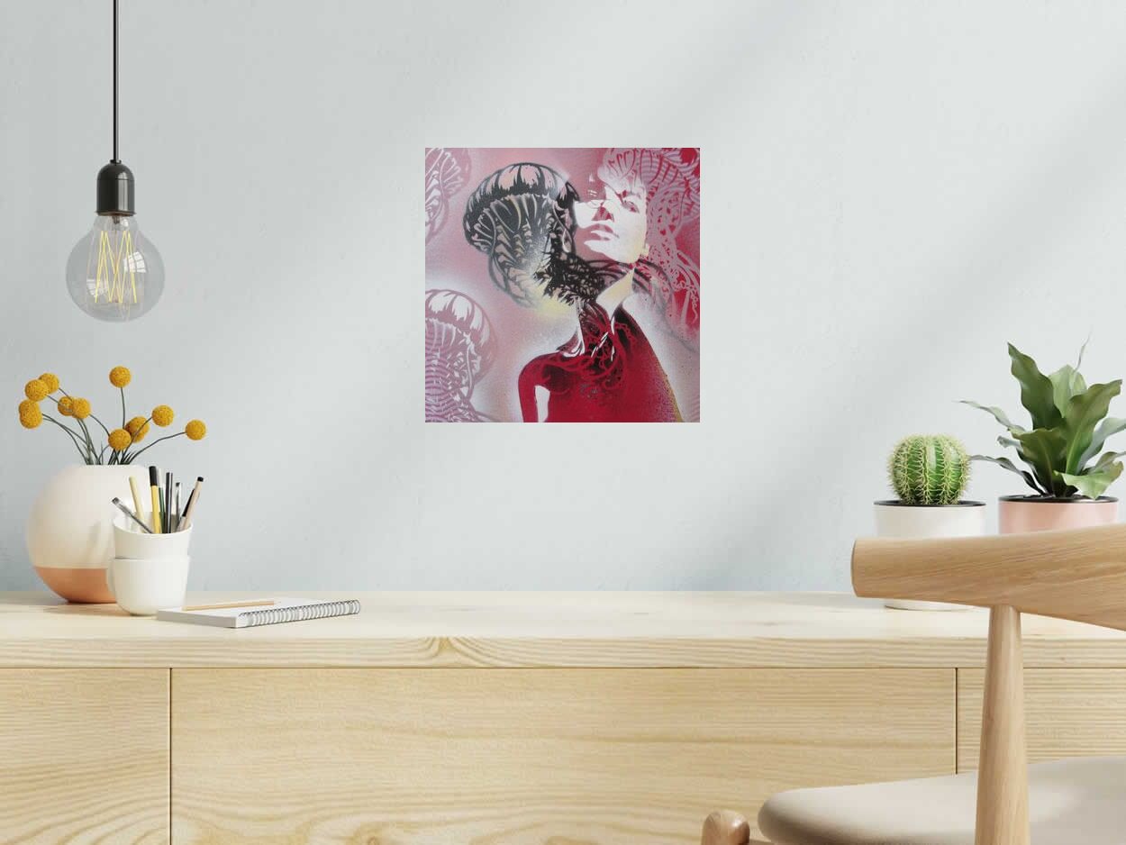 Tableau de KARO TRASS a pour titre  Méduses style street pop art, street art dim : KARO TRASSprix:90