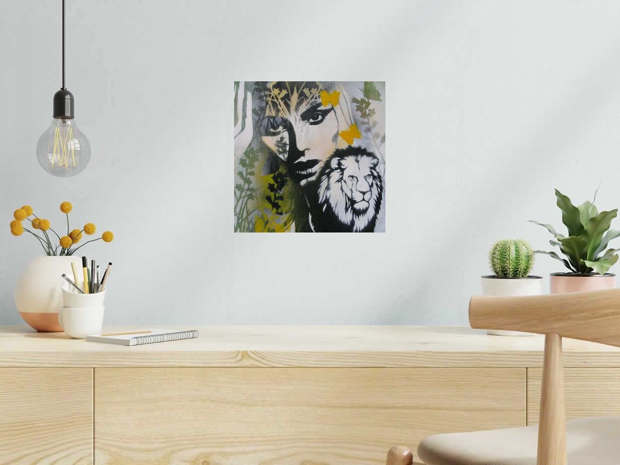 Tableau de KARO TRASS a pour titre  Juliette style street pop art, street art dim : KARO TRASSprix:90
