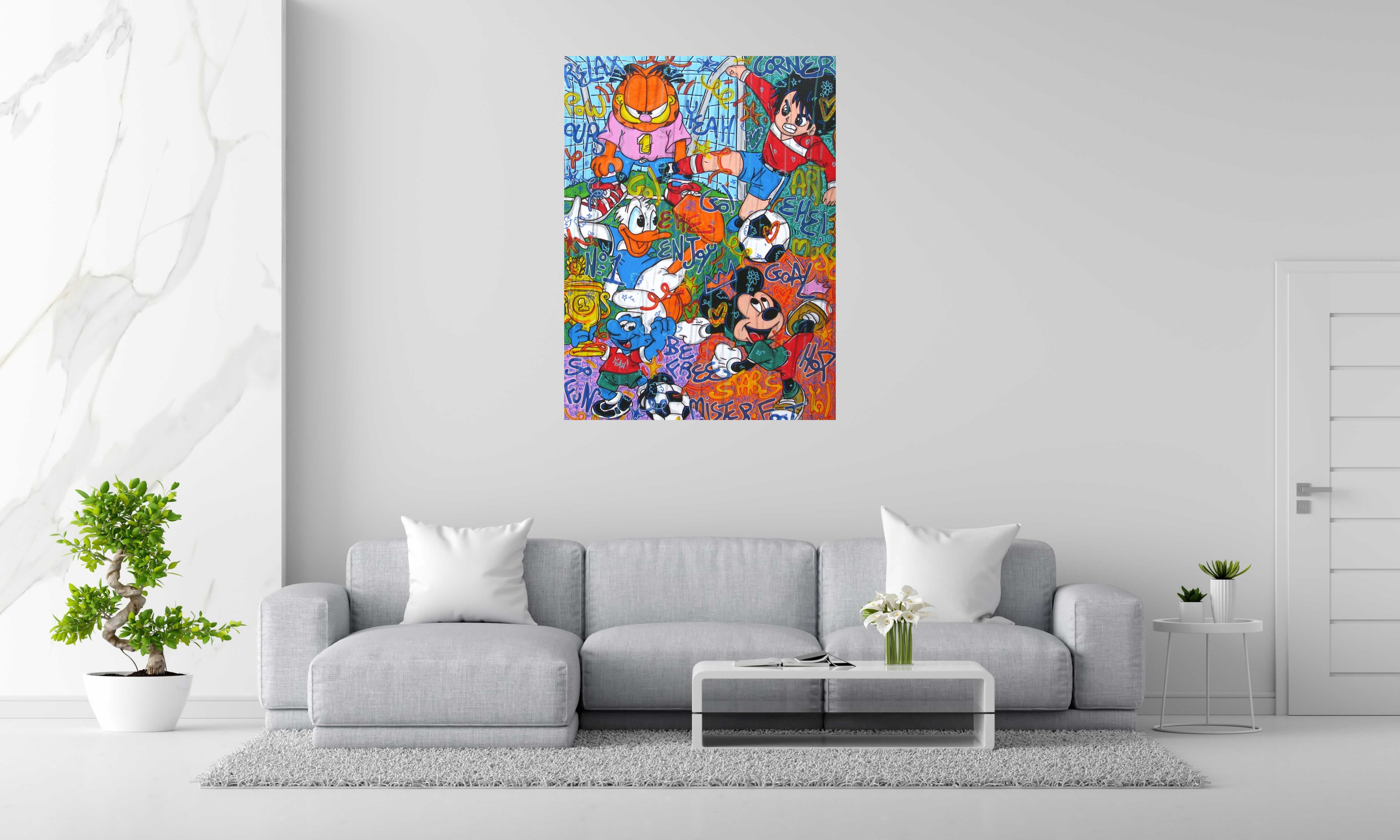 Tableau de RICO SAB a pour titre  Stars foot style street pop art, street art dim : RICO SABprix:1350