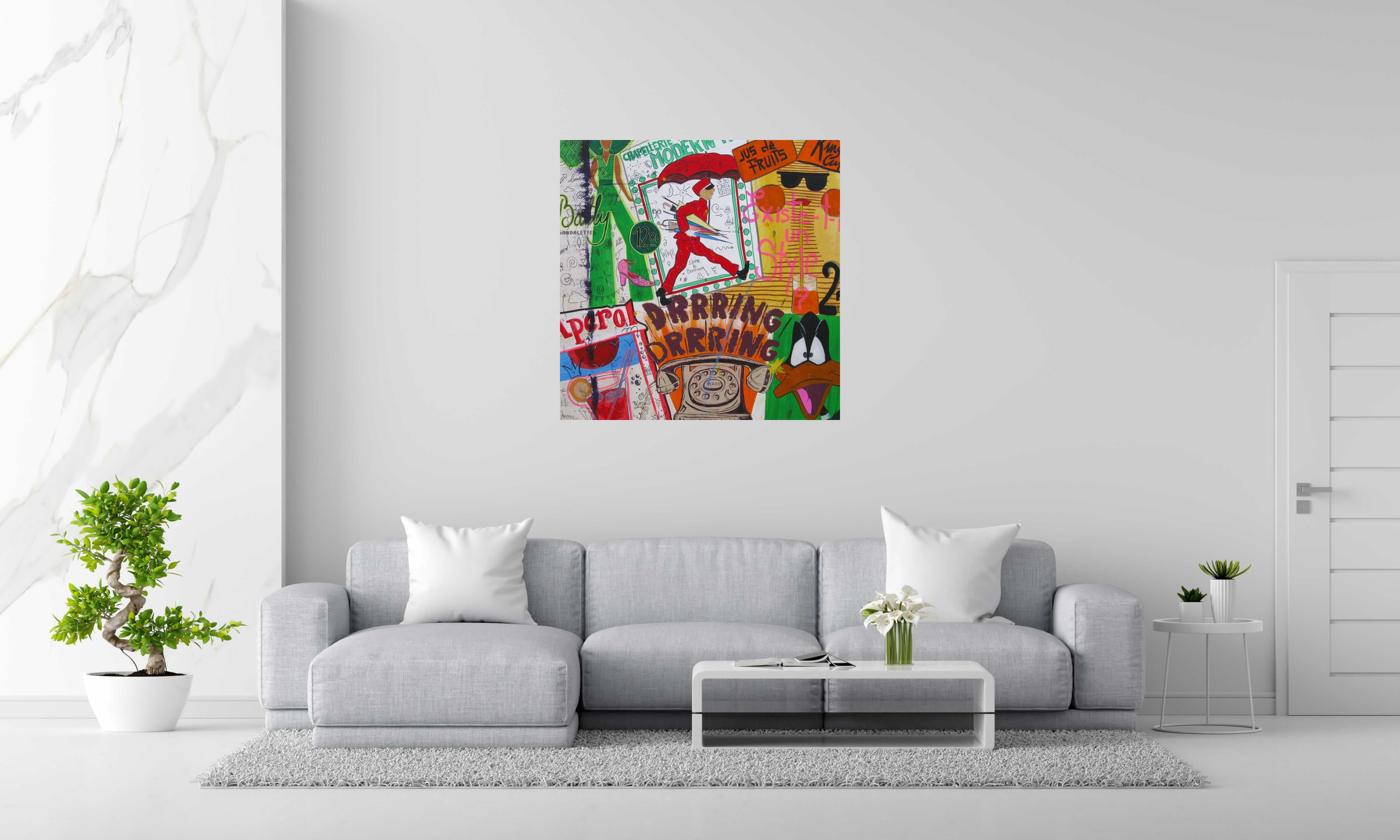 Tableau de CACOU a pour titre  DRRRING style graphique dim : CACOUprix:850