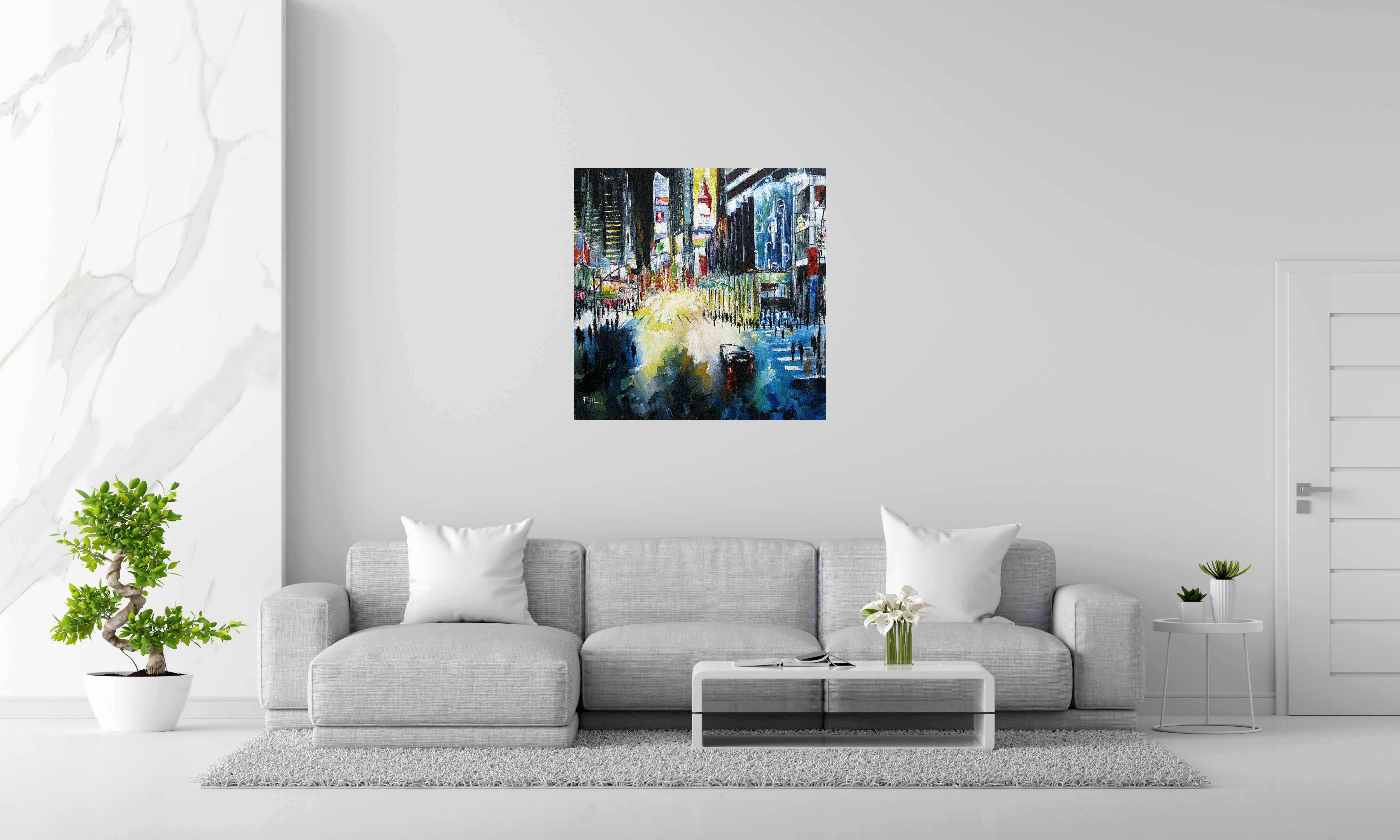 Tableau de PHIL a pour titre  Sur la route de Time Square style figuratif dim : PHILprix:700