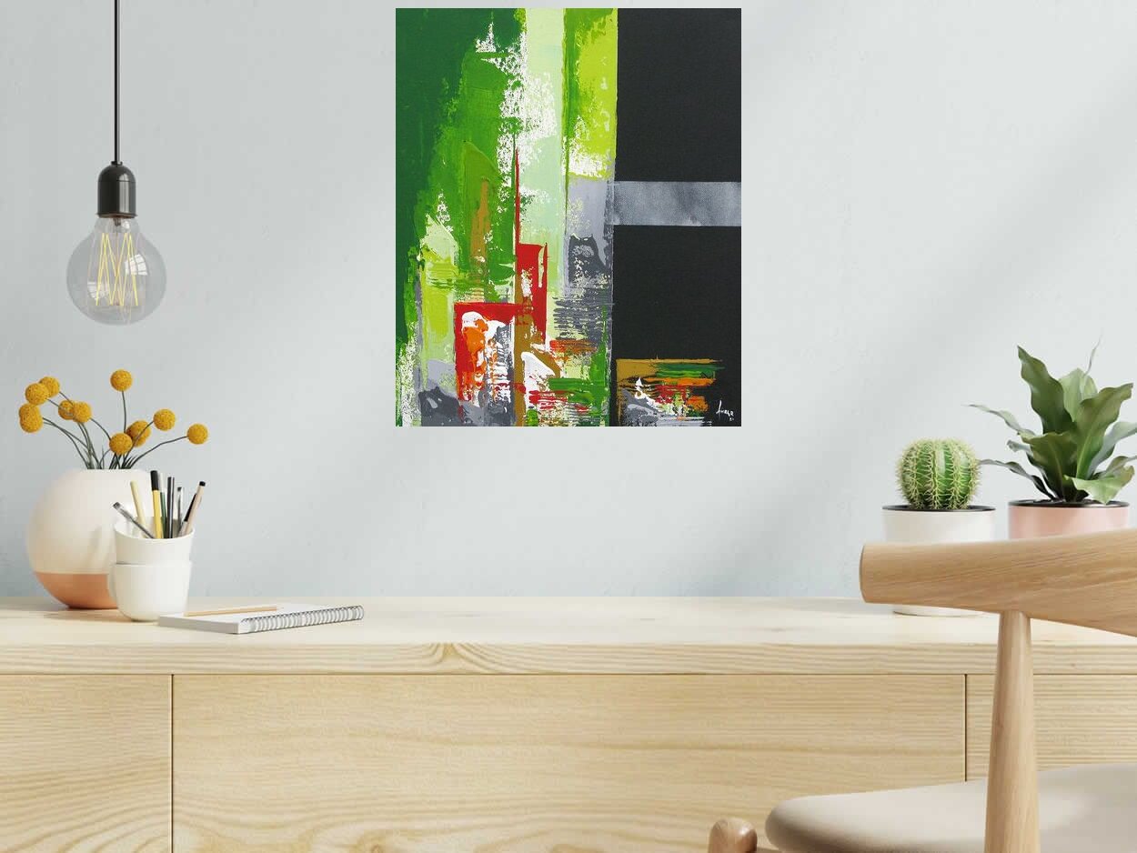 Tableau de FARID AMRAR a pour titre  Atovisme style abstrait dim : FARID AMRARprix:240