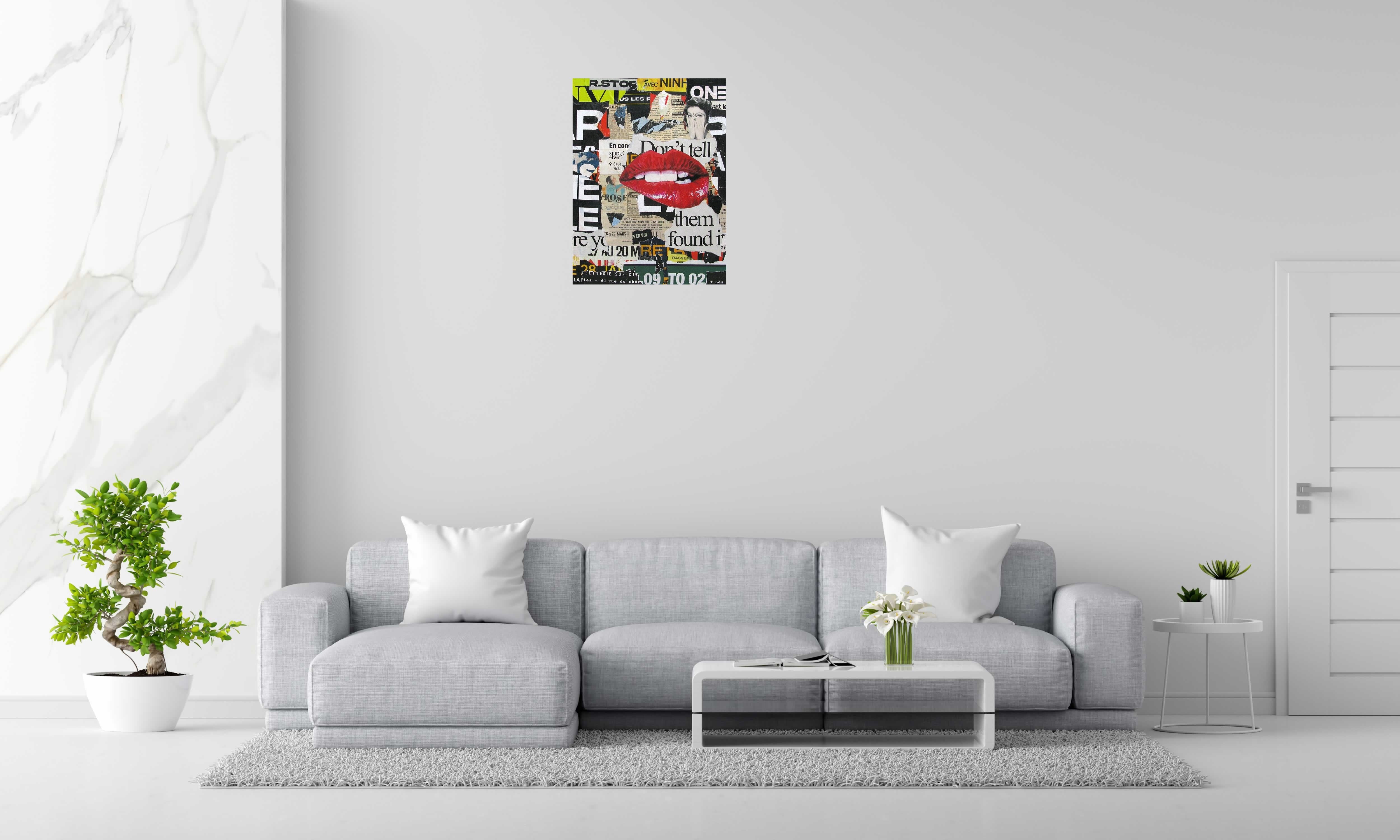Tableau de PODKOL a pour titre  One more kiss style street art dim : PODKOLprix:800