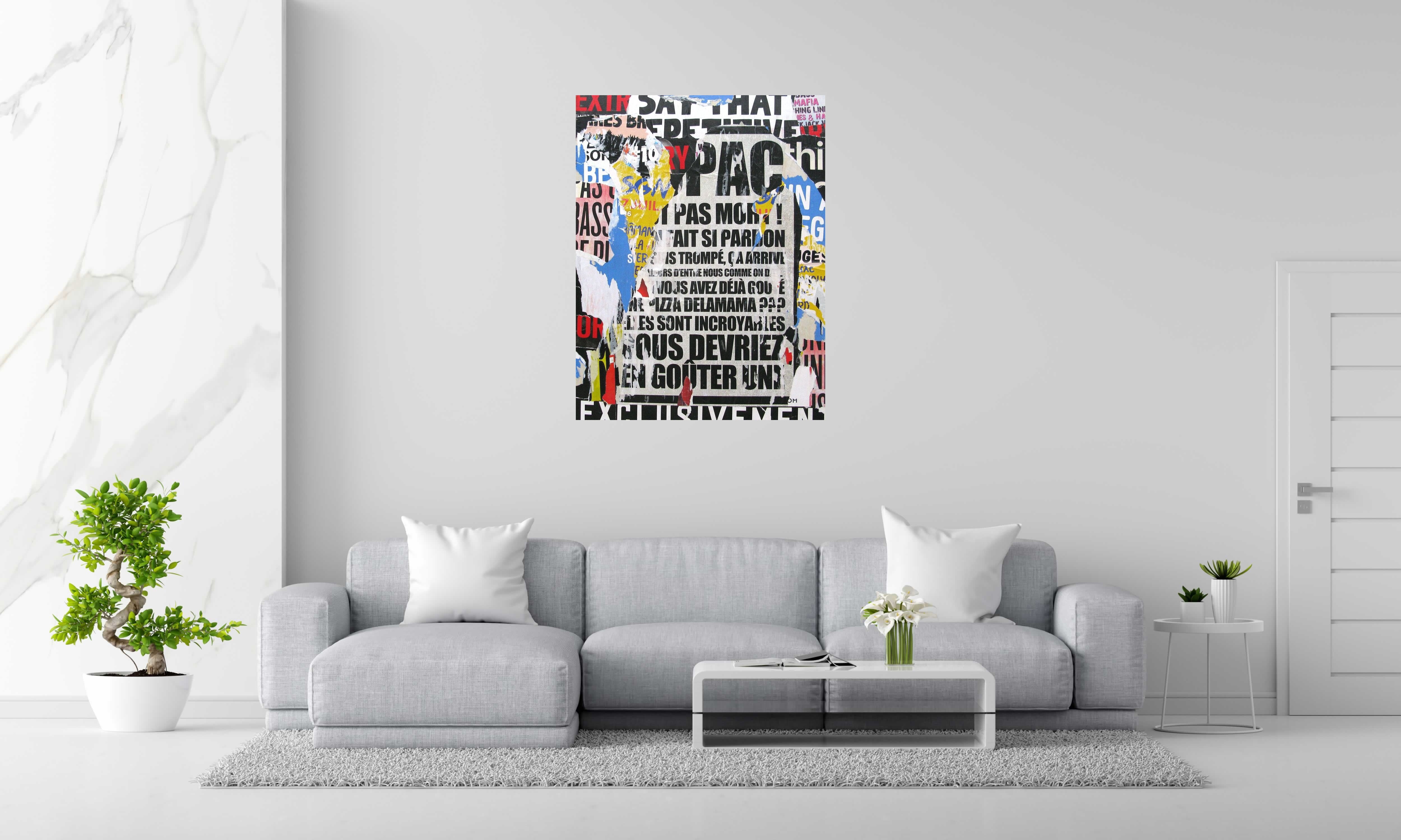 Tableau de PODKOL a pour titre  Fragments style street art dim : PODKOLprix:700