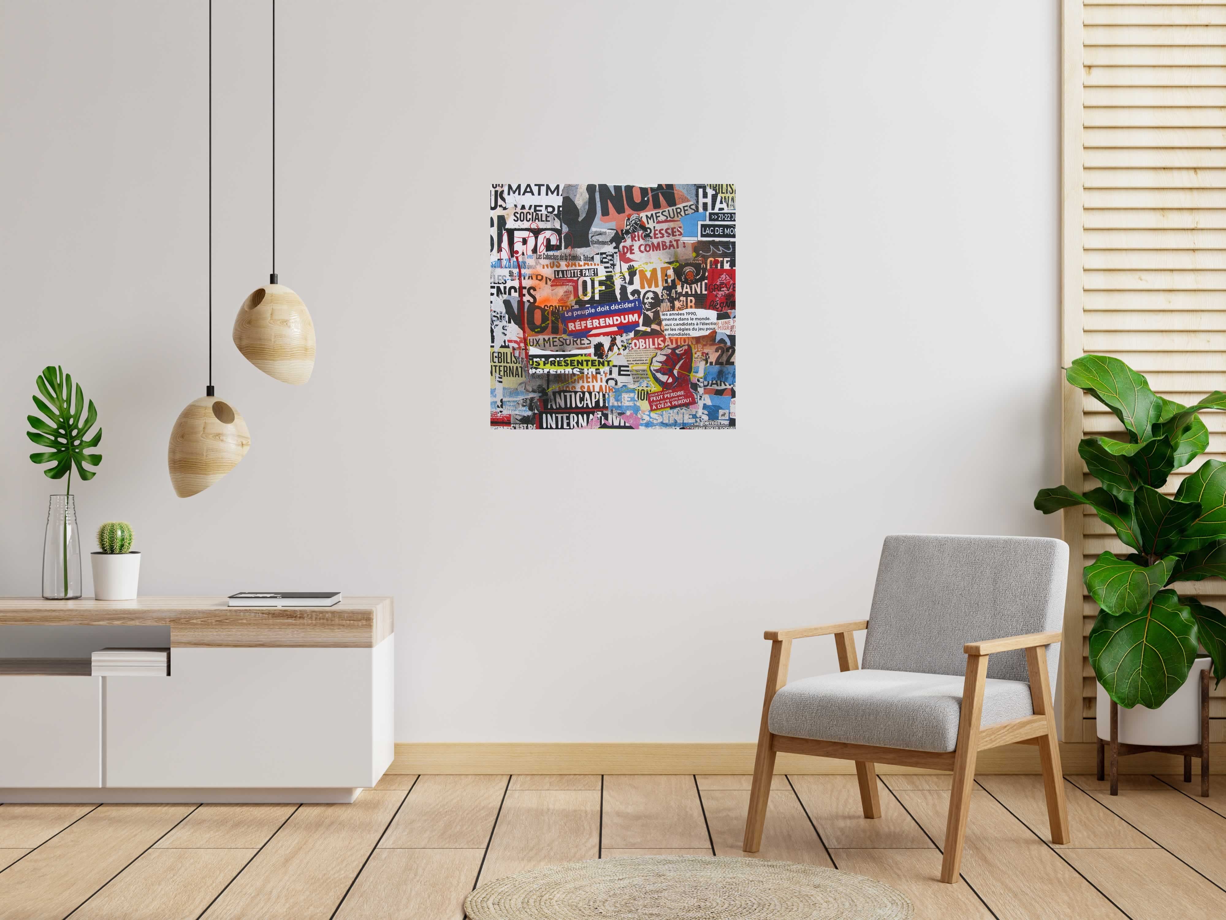 Tableau de PODKOL a pour titre  Référundum style street art dim : PODKOLprix:550