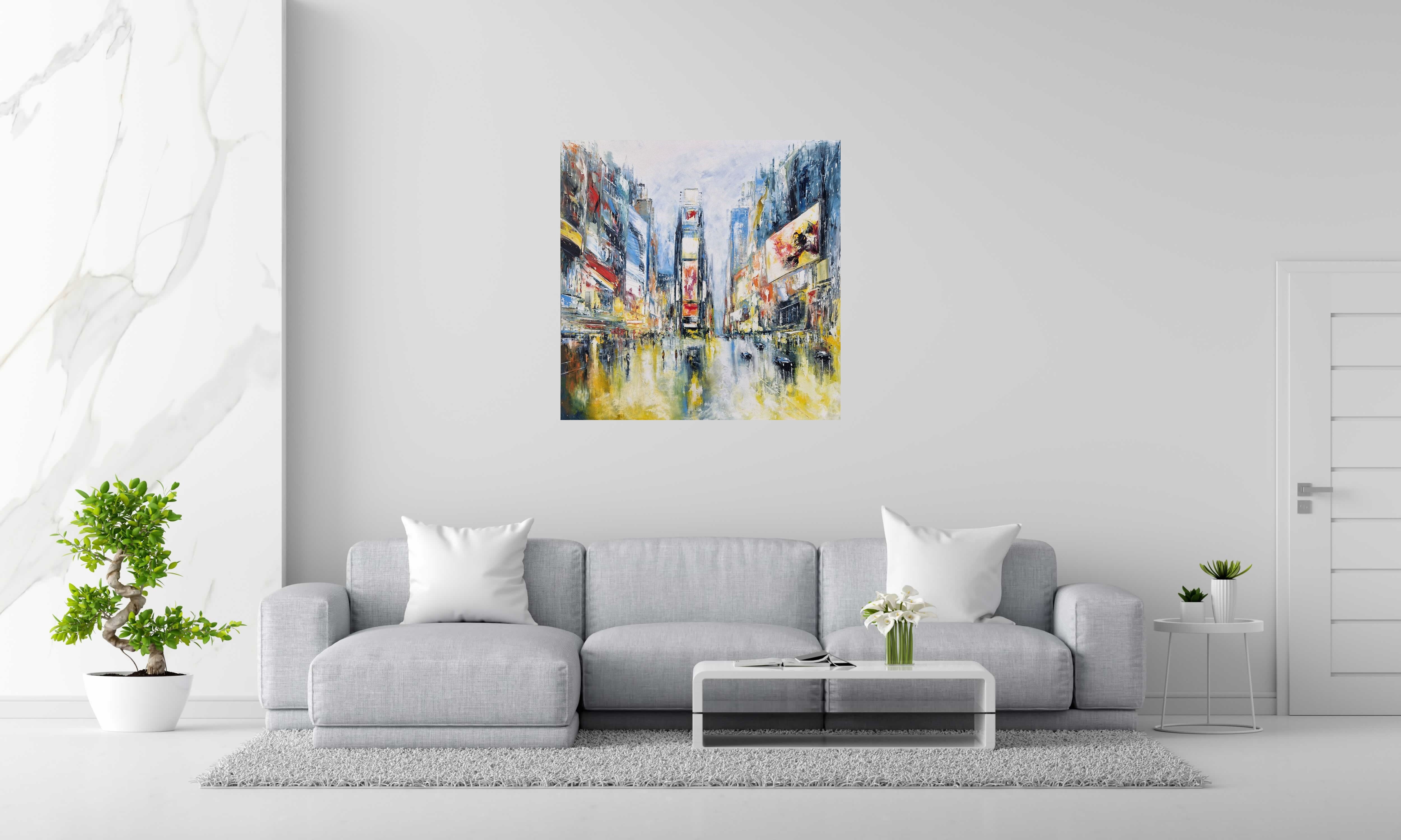 Tableau de PHIL a pour titre  Light in Times Square, NY style figuratif dim : PHILprix:850