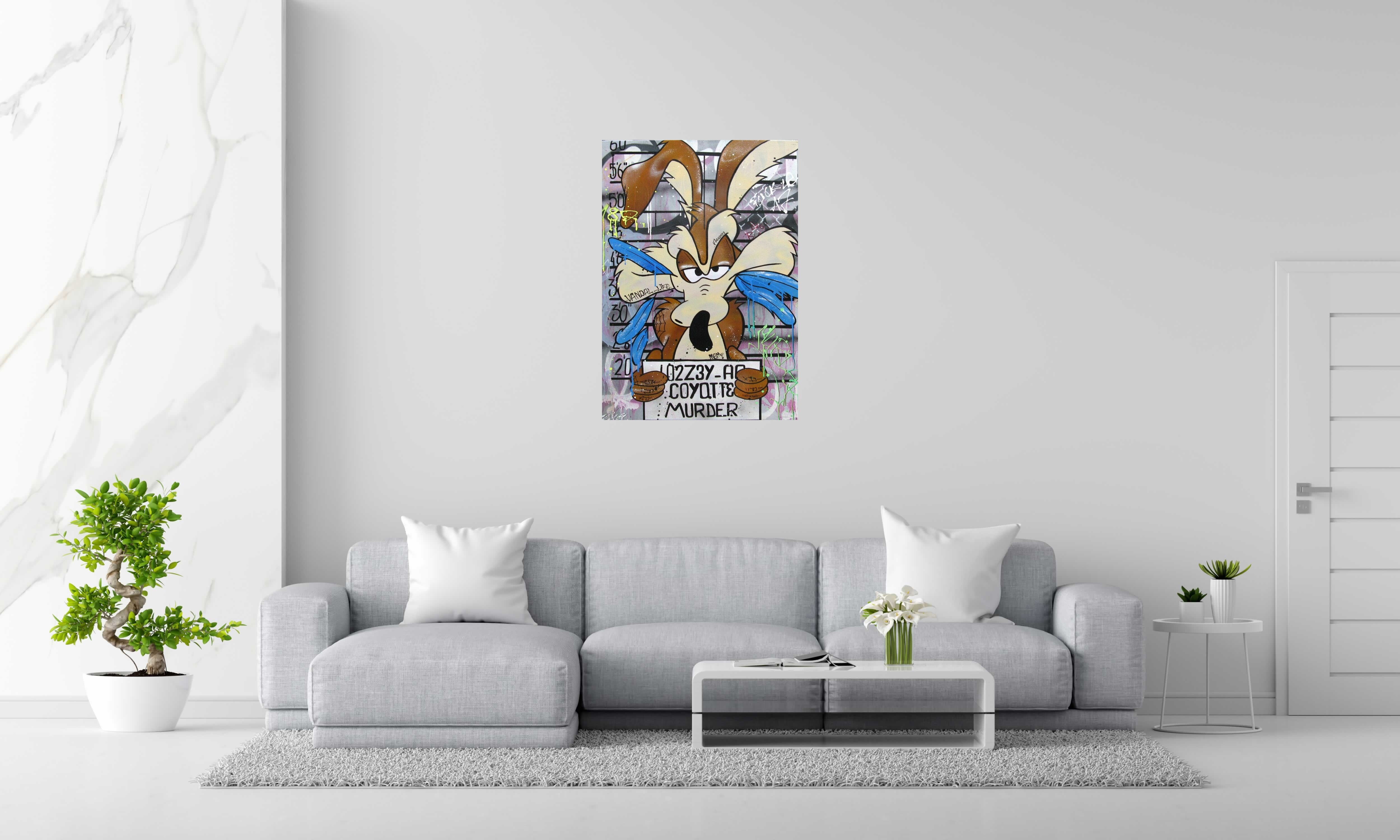 Tableau de JUG a pour titre  Coyote 187 style street pop art dim : JUGprix:700
