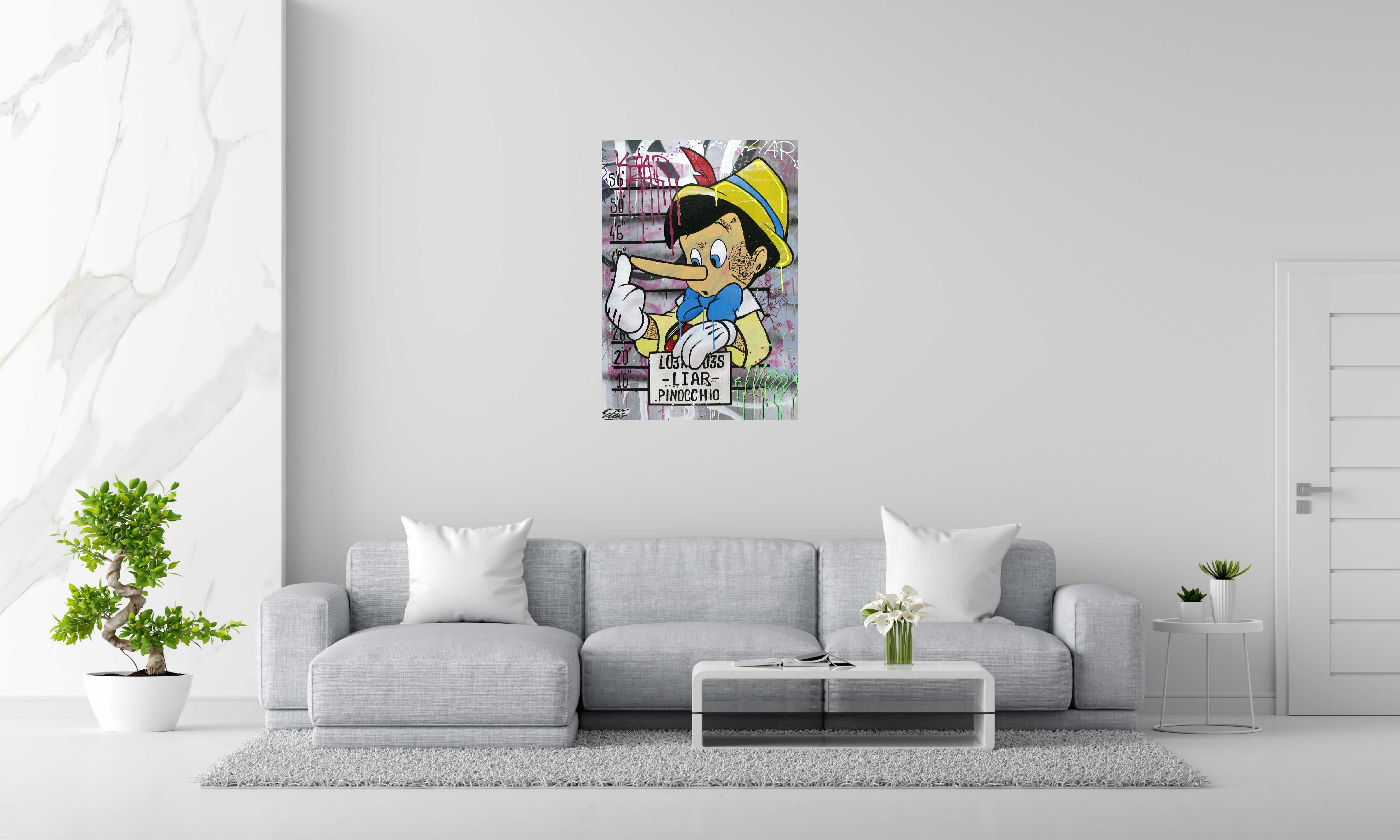 Tableau de JUG a pour titre  MYTHOCCHIO style street pop art dim : JUGprix:700