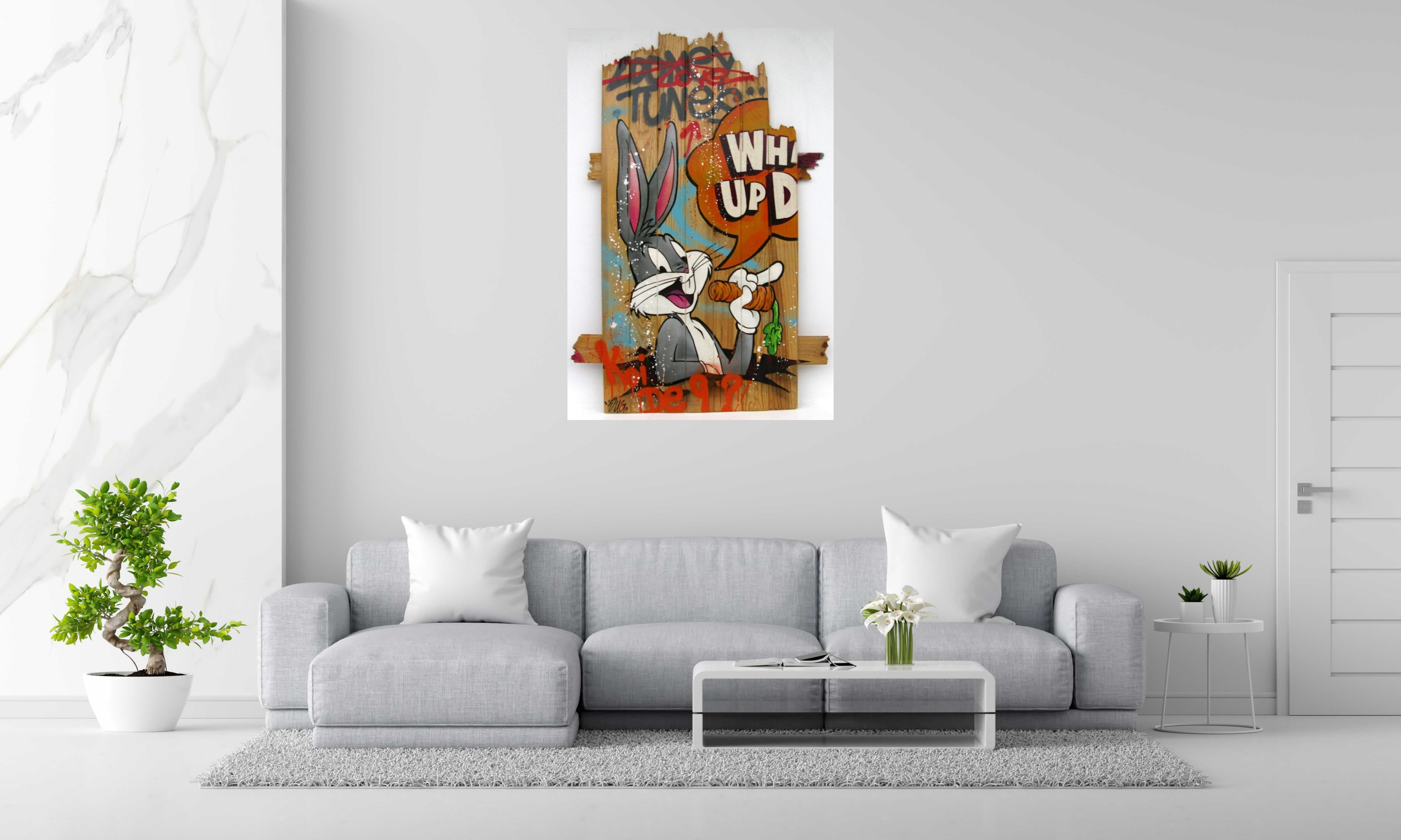 Tableau de JUG a pour titre  KOI DE 9 ? style street pop art dim : JUGprix:1000