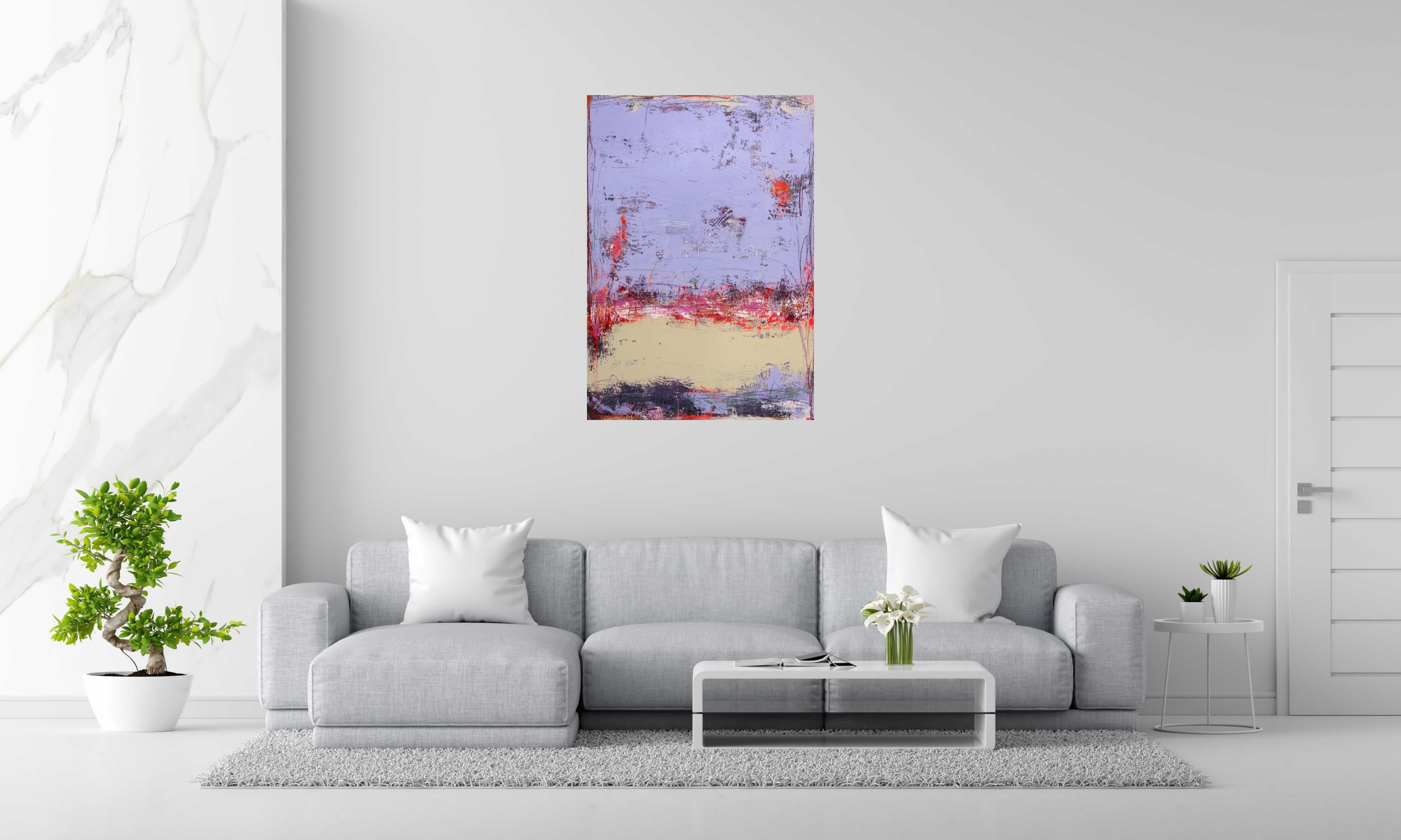Tableau de TANIA CARRARA a pour titre  NUANCES PARME style abstrait dim : TANIA CARRARAprix:1100