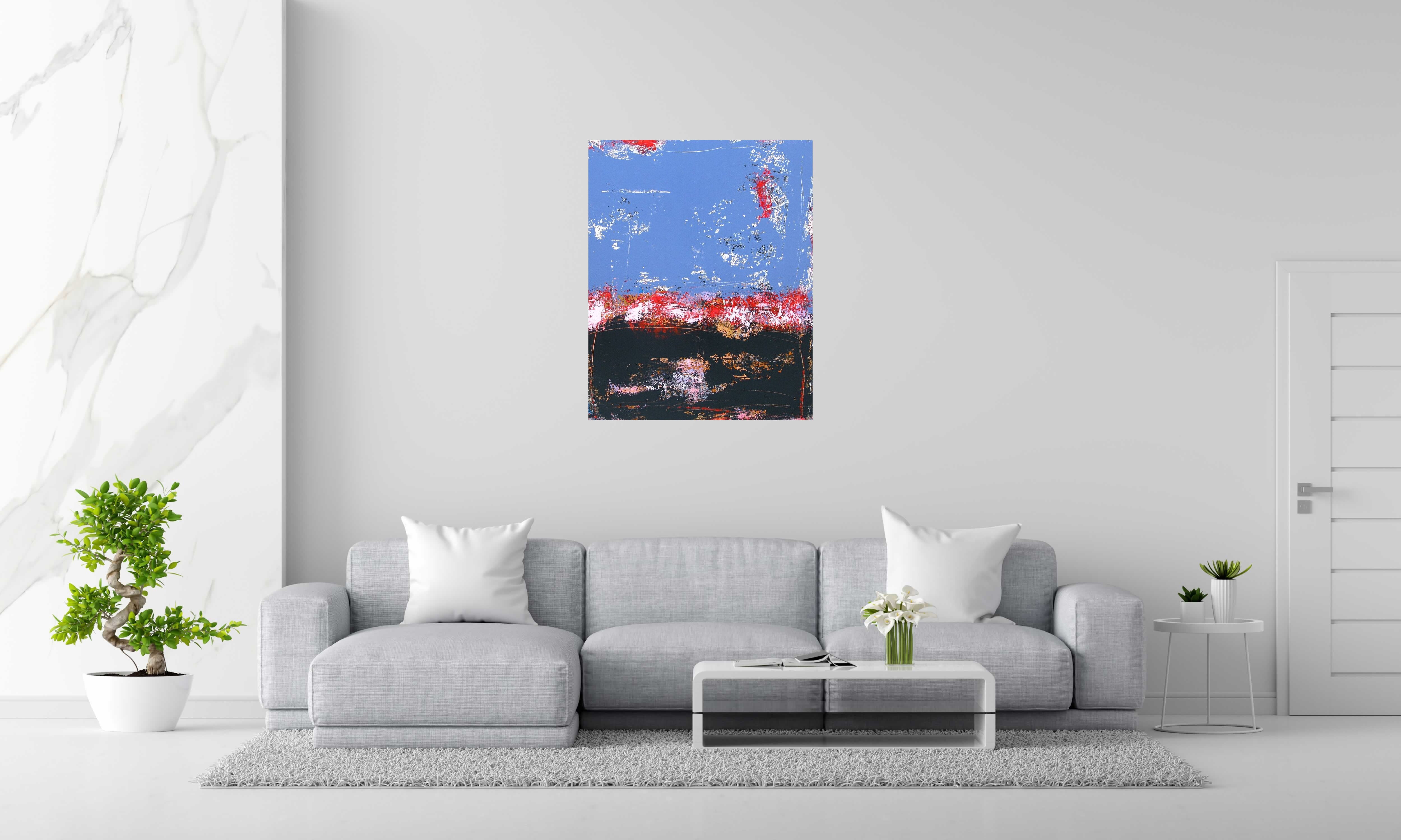 Tableau de TANIA CARRARA a pour titre  PALMYRE style abstrait dim : TANIA CARRARAprix:950