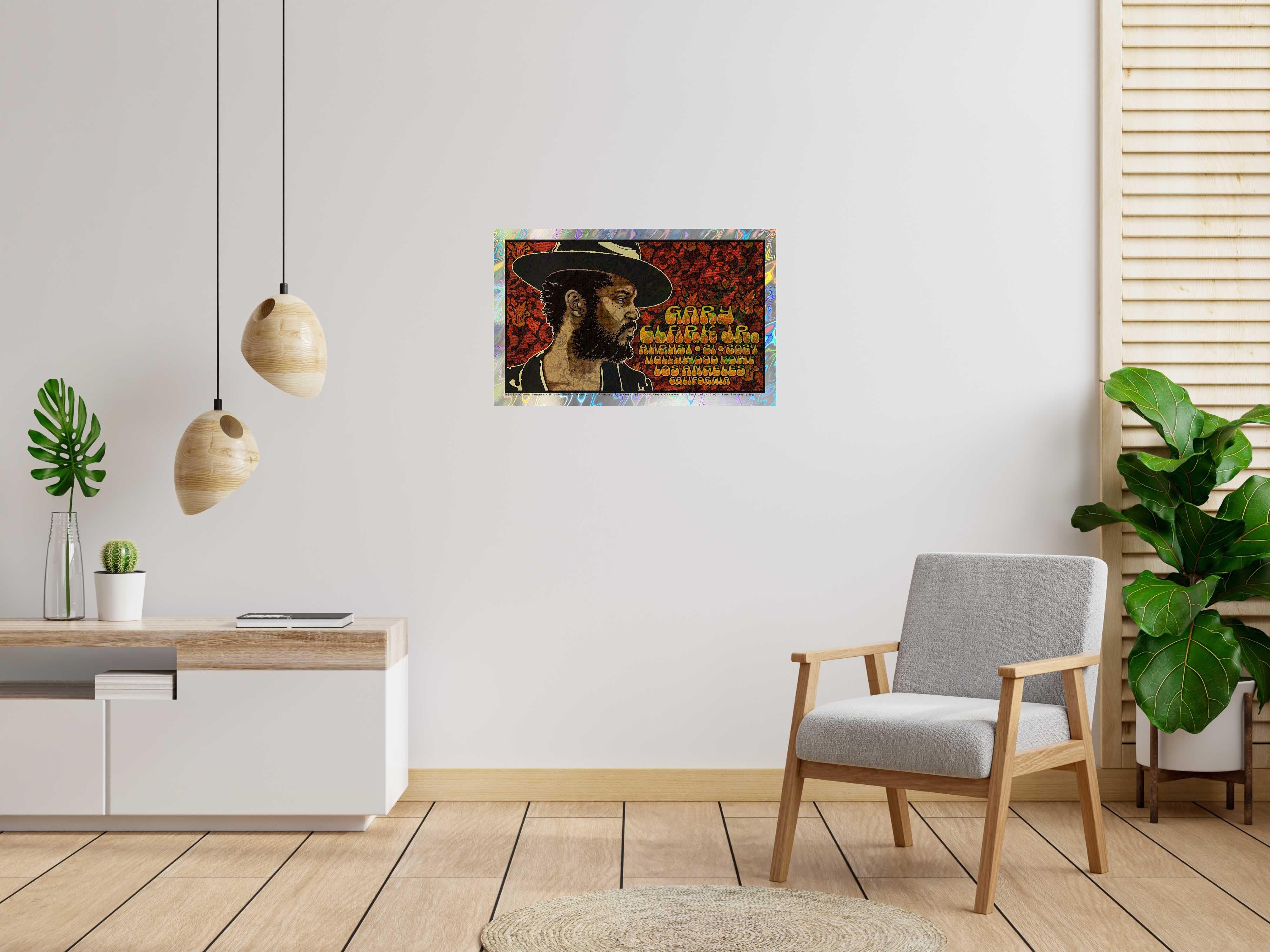 Editions d'art de CHUCK SPERRY a pour titre  GARY CLARK Jr. HOLLYWOOD BOWL LAVA style figuratif dim : CHUCK SPERRYprix:400