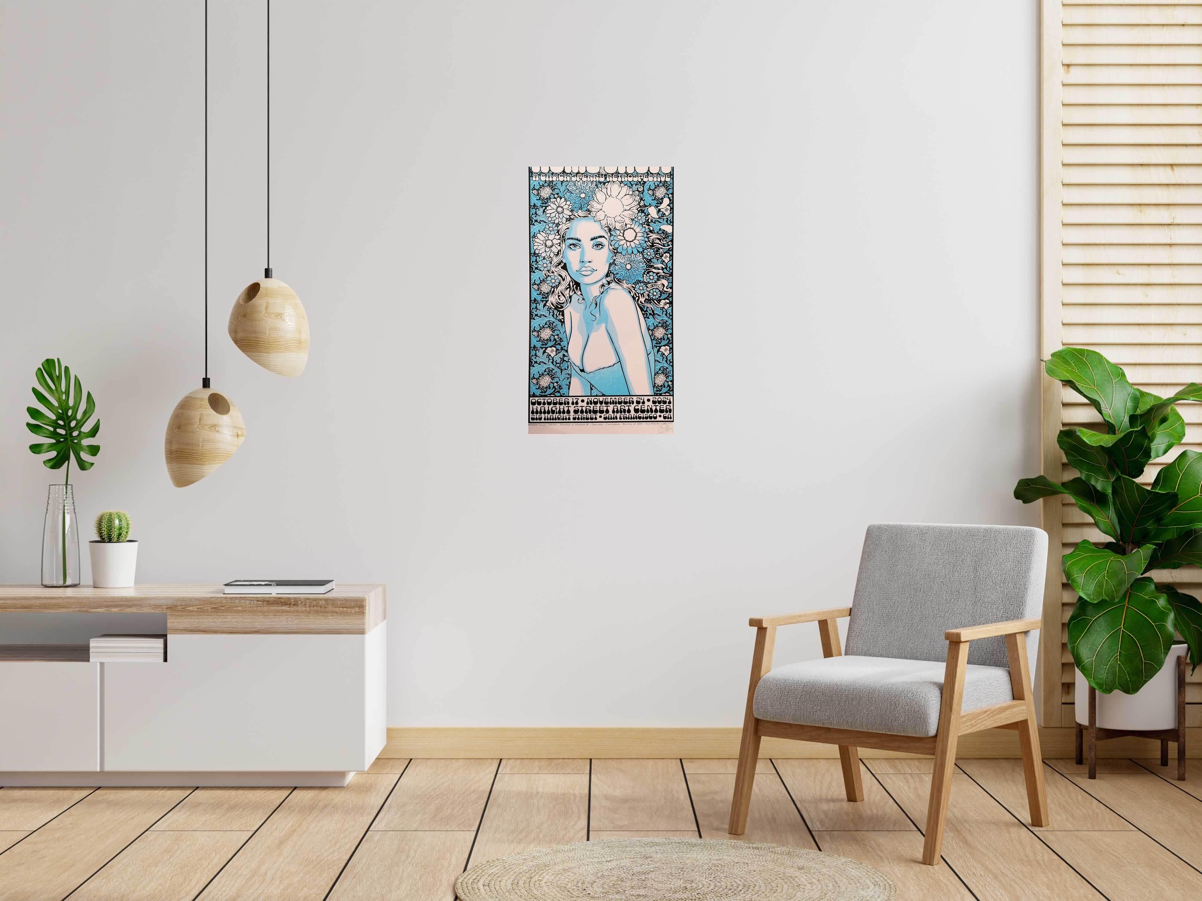 Editions d'art de CHUCK SPERRY a pour titre  HOME SHOW COLOR TEST BLANC-BLEU style figuratif dim : CHUCK SPERRYprix:600