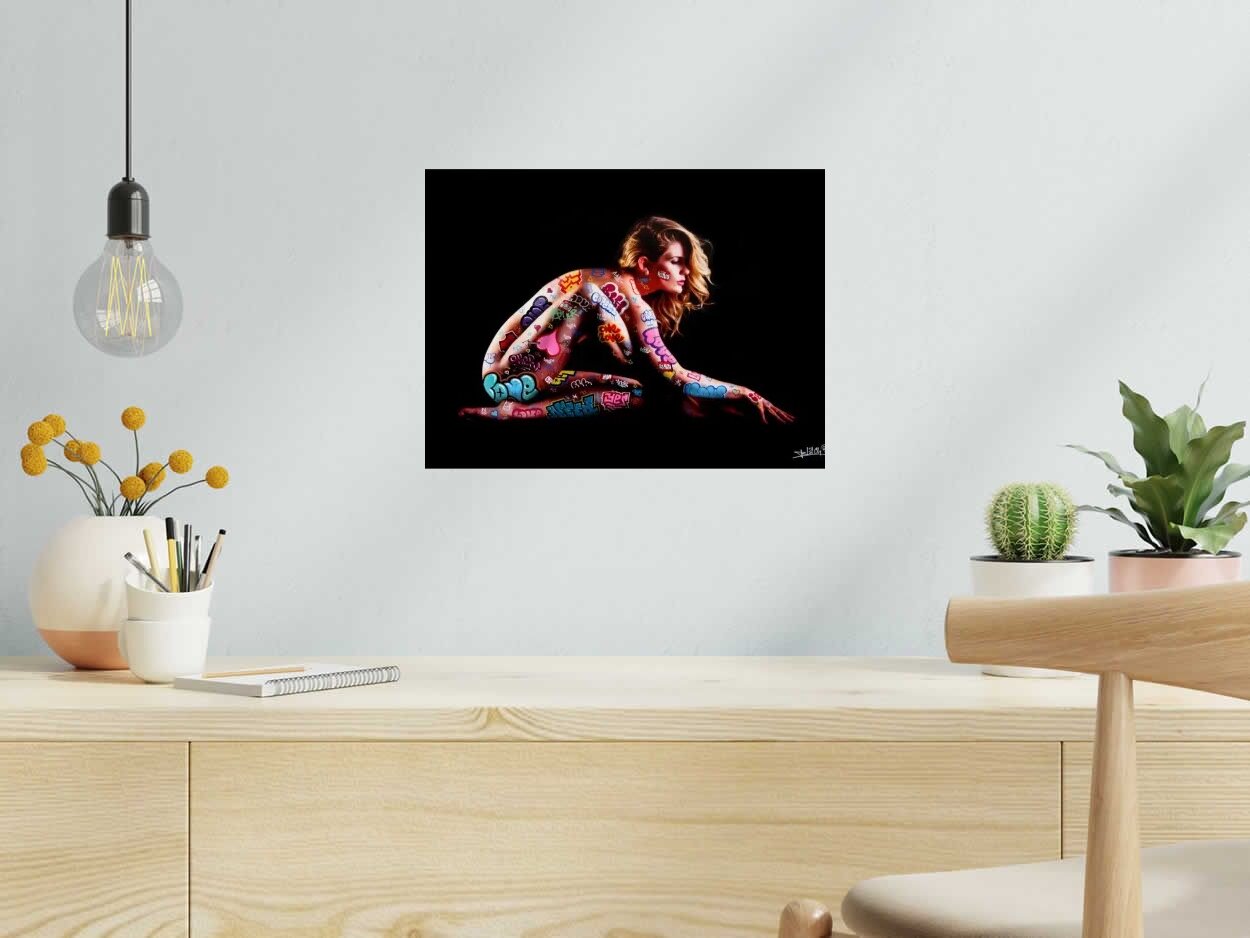 Editions d'art de BLACH a pour titre  Vandal nude style graffiti, street art dim : BLACHprix:60