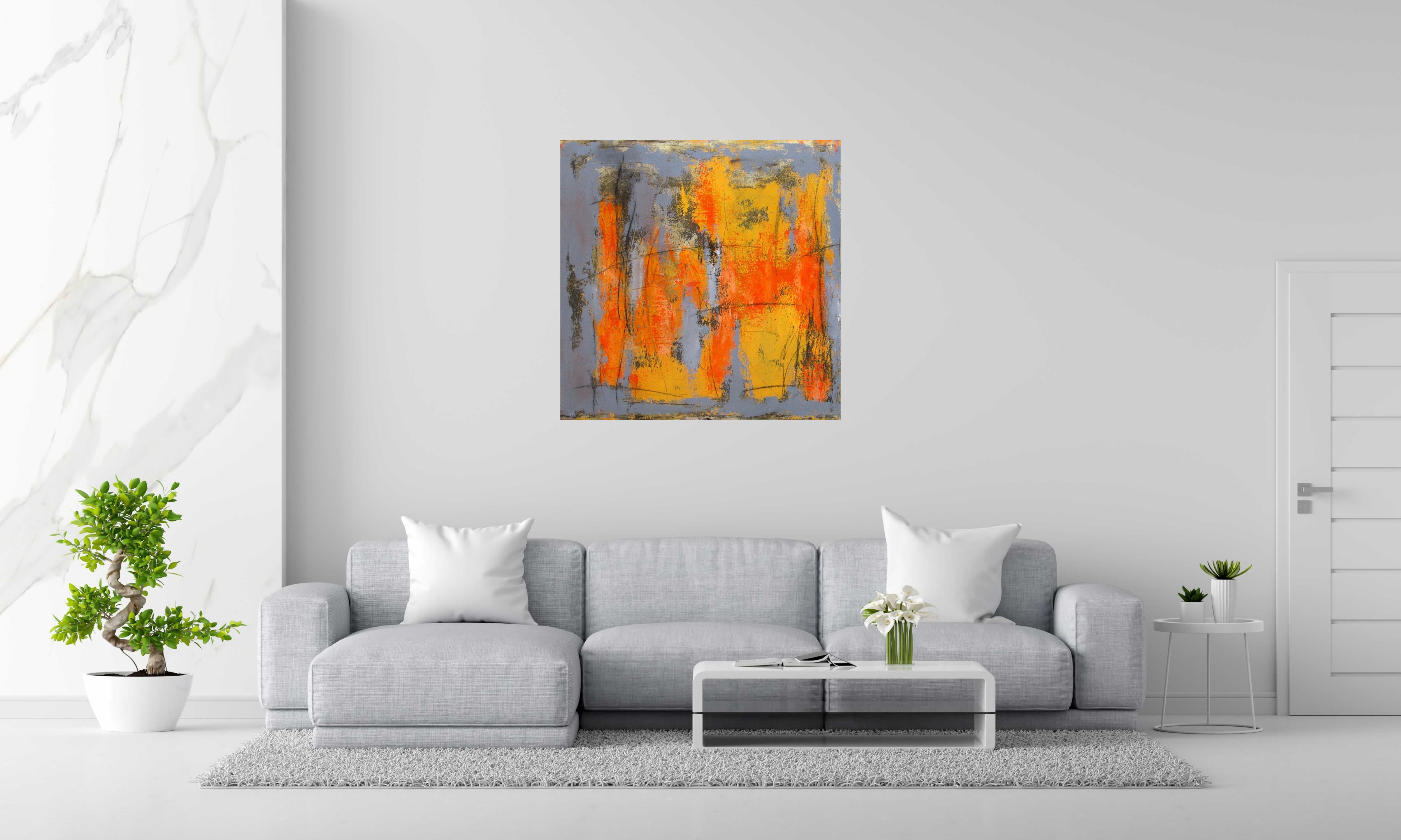 Tableau de TANIA CARRARA a pour titre  Nuances d'hiver style abstrait dim : TANIA CARRARAprix:1100
