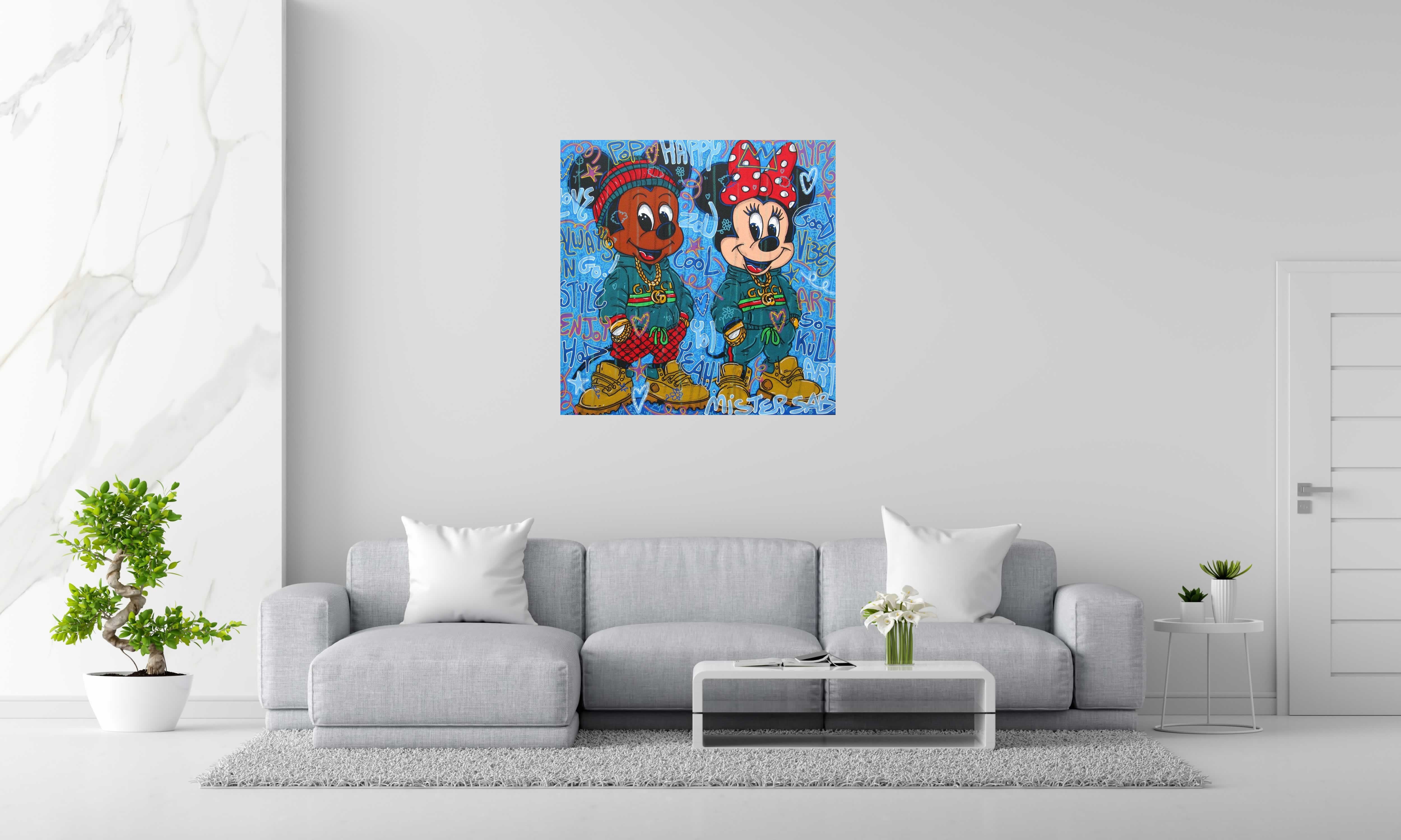 Tableau de RICO SAB a pour titre  So hype style street pop art, street art dim : RICO SABprix:950