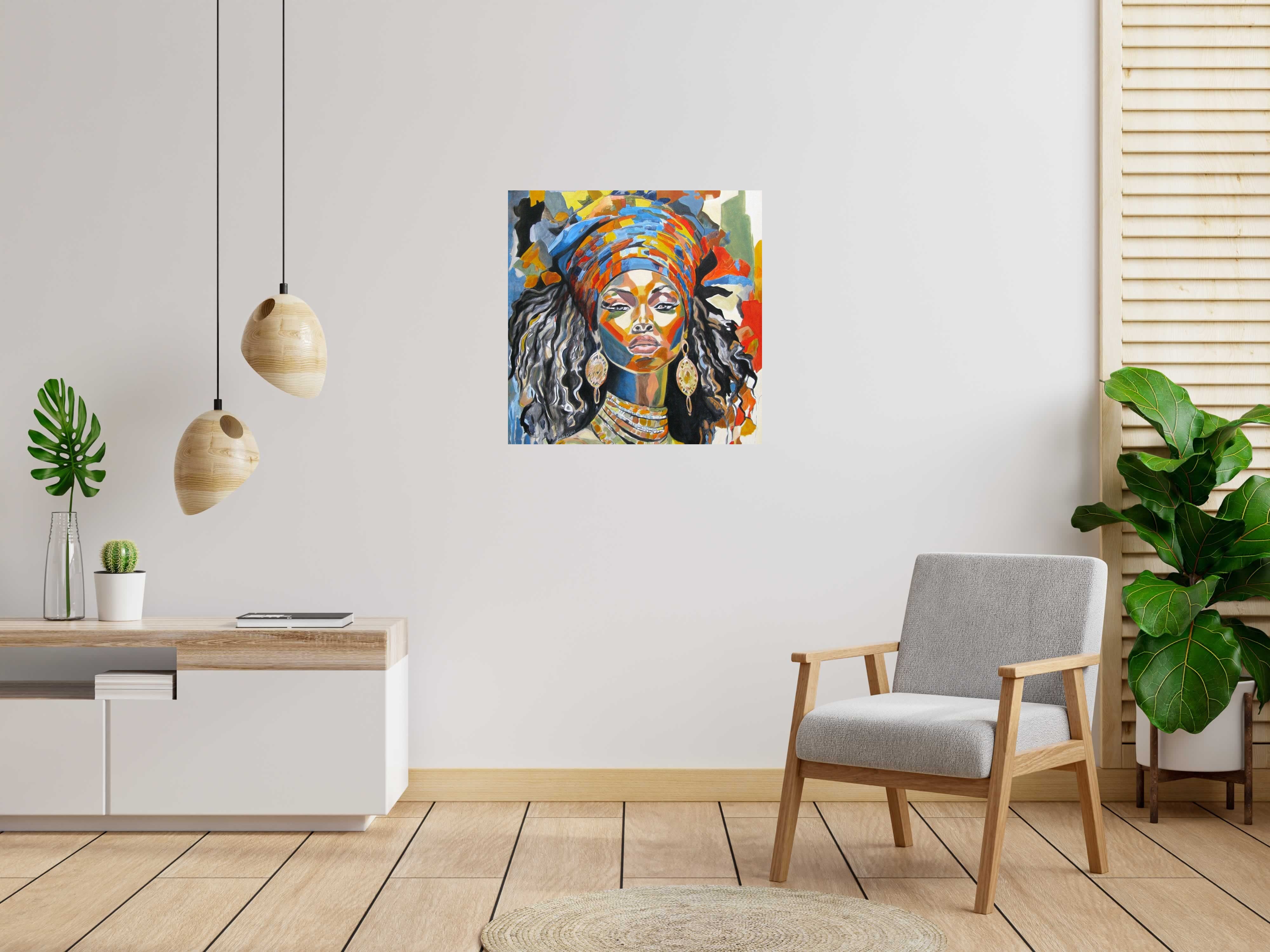 Tableau de EMILIE CREPIN a pour titre  Afrika style figuratif dim : EMILIE CREPINprix:750