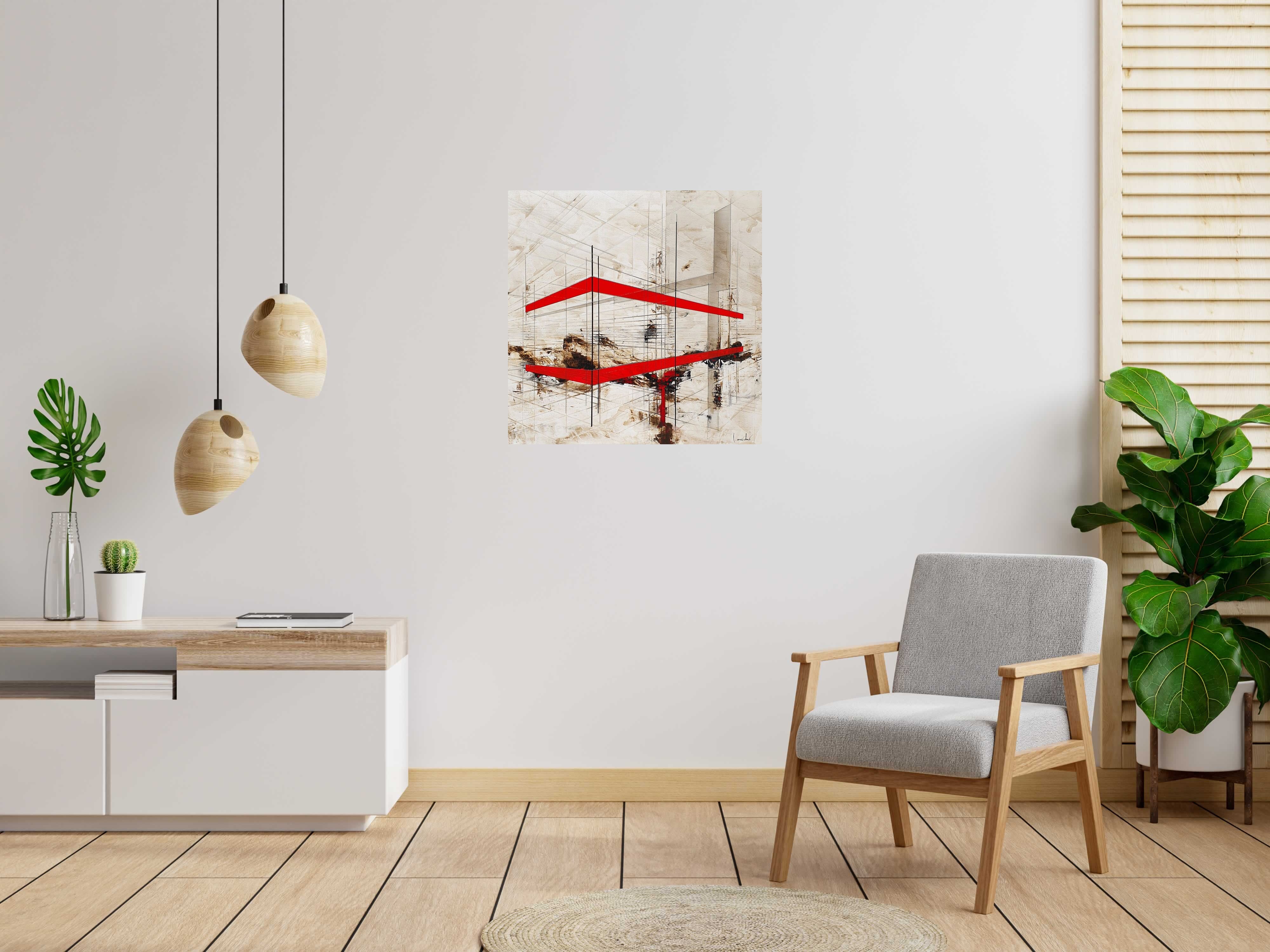 Tableau de LUDOVIC MERCHER a pour titre  CIVILIZATION style abstrait dim : LUDOVIC MERCHERprix:750