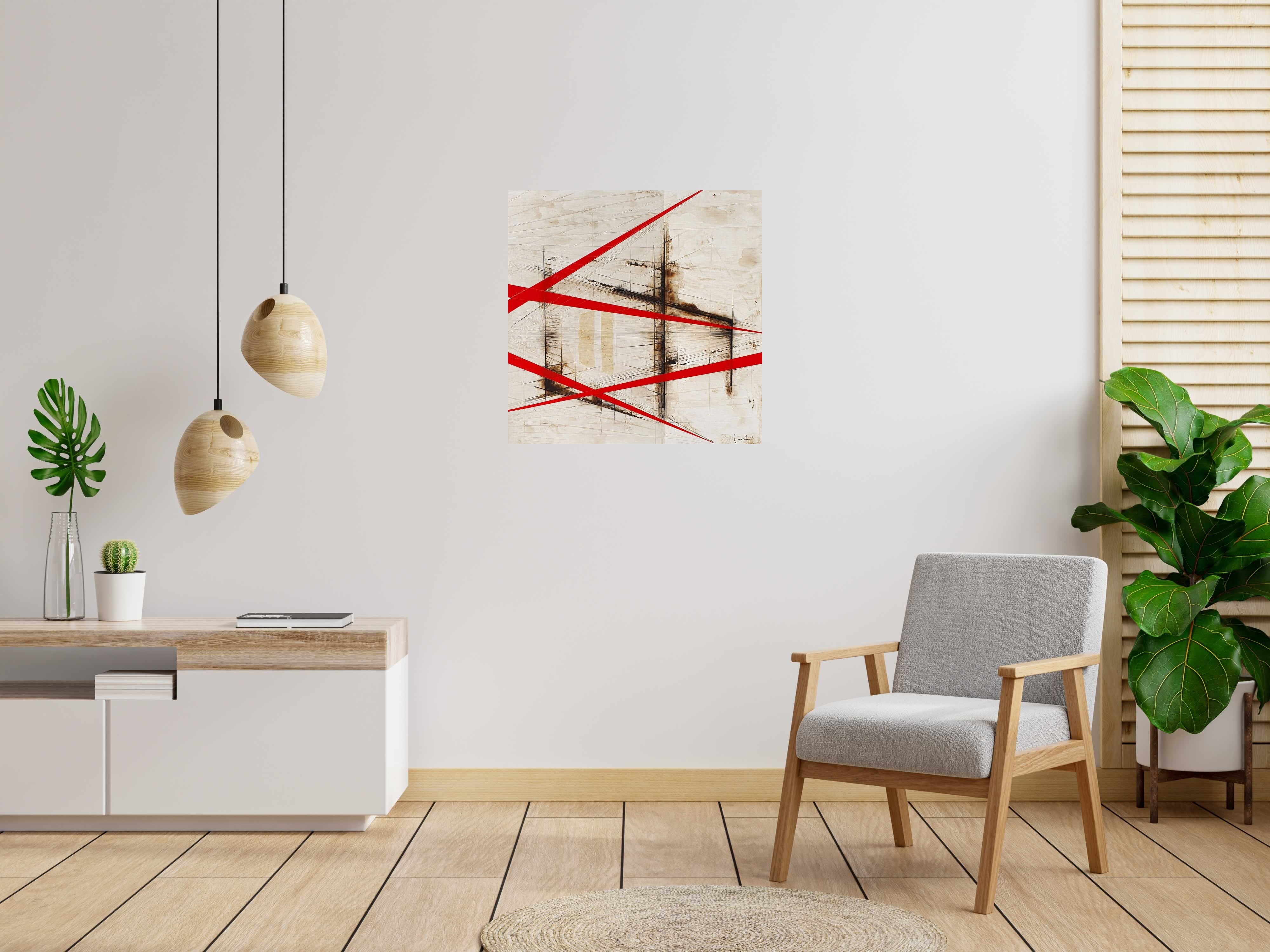 Tableau de LUDOVIC MERCHER a pour titre  RAYS style abstrait dim : LUDOVIC MERCHERprix:750