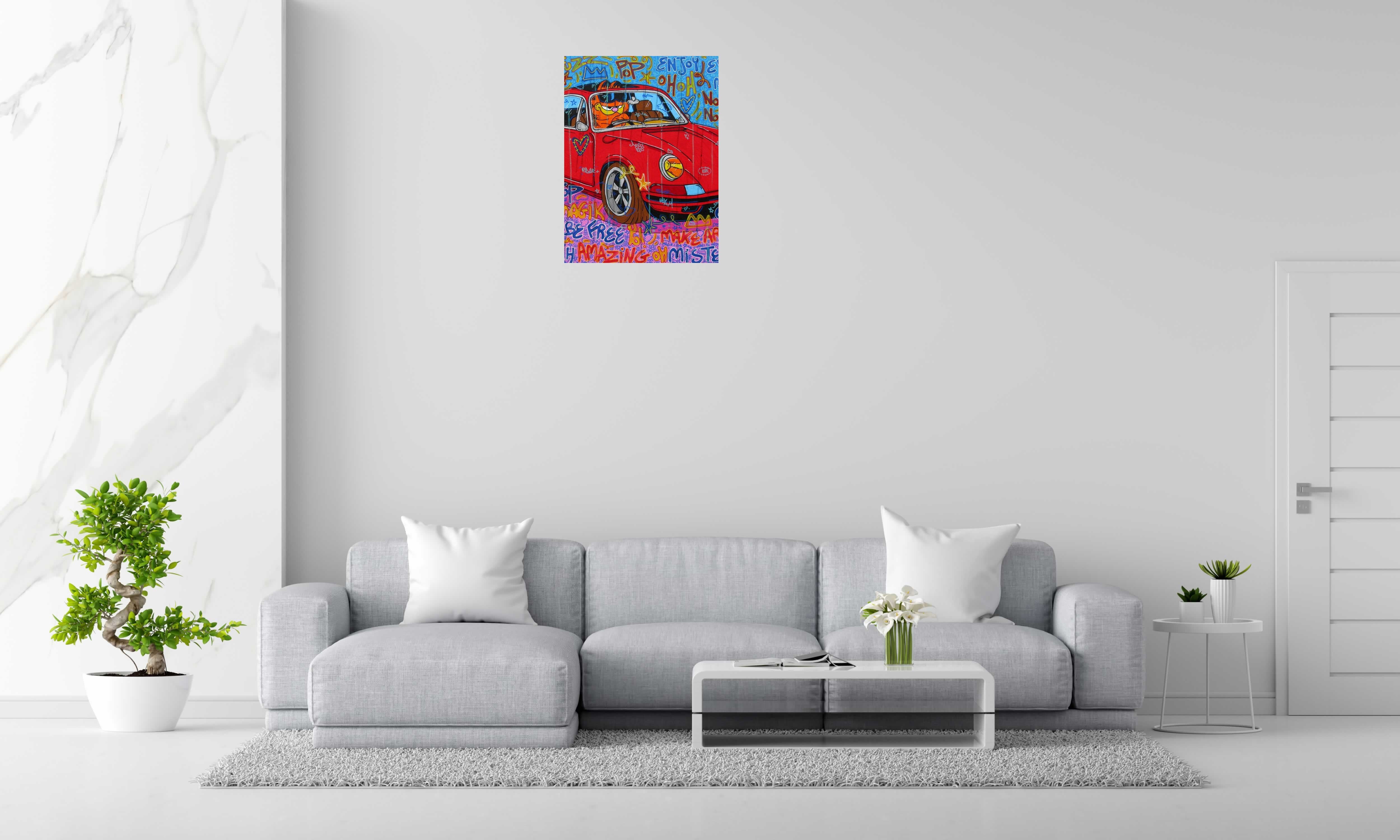 Tableau de RICO SAB a pour titre  In a Porsche style style street pop art, street art dim : RICO SABprix:1350