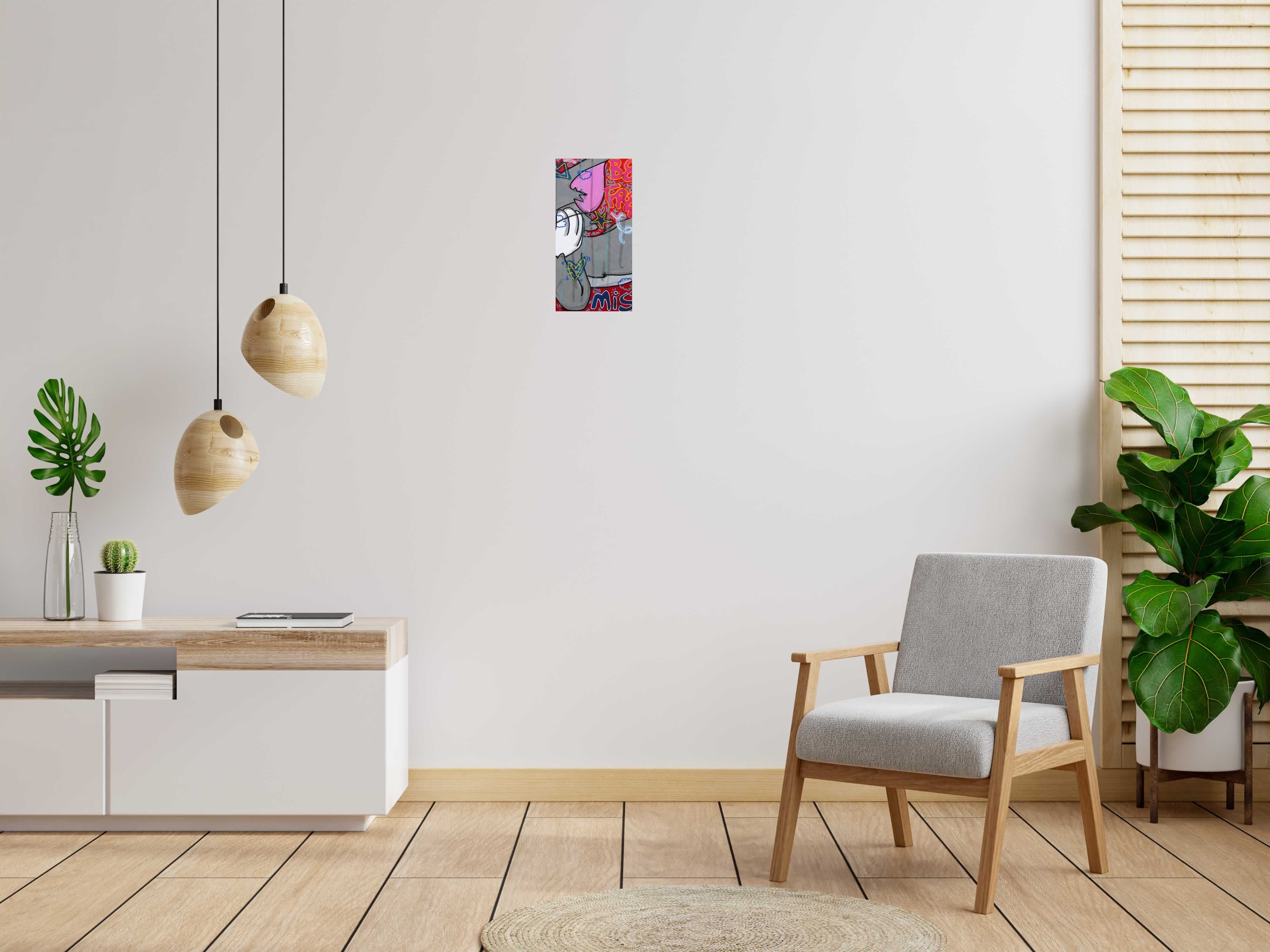 Tableau de RICO SAB a pour titre  Think positive style street pop art, street art dim : RICO SABprix:500