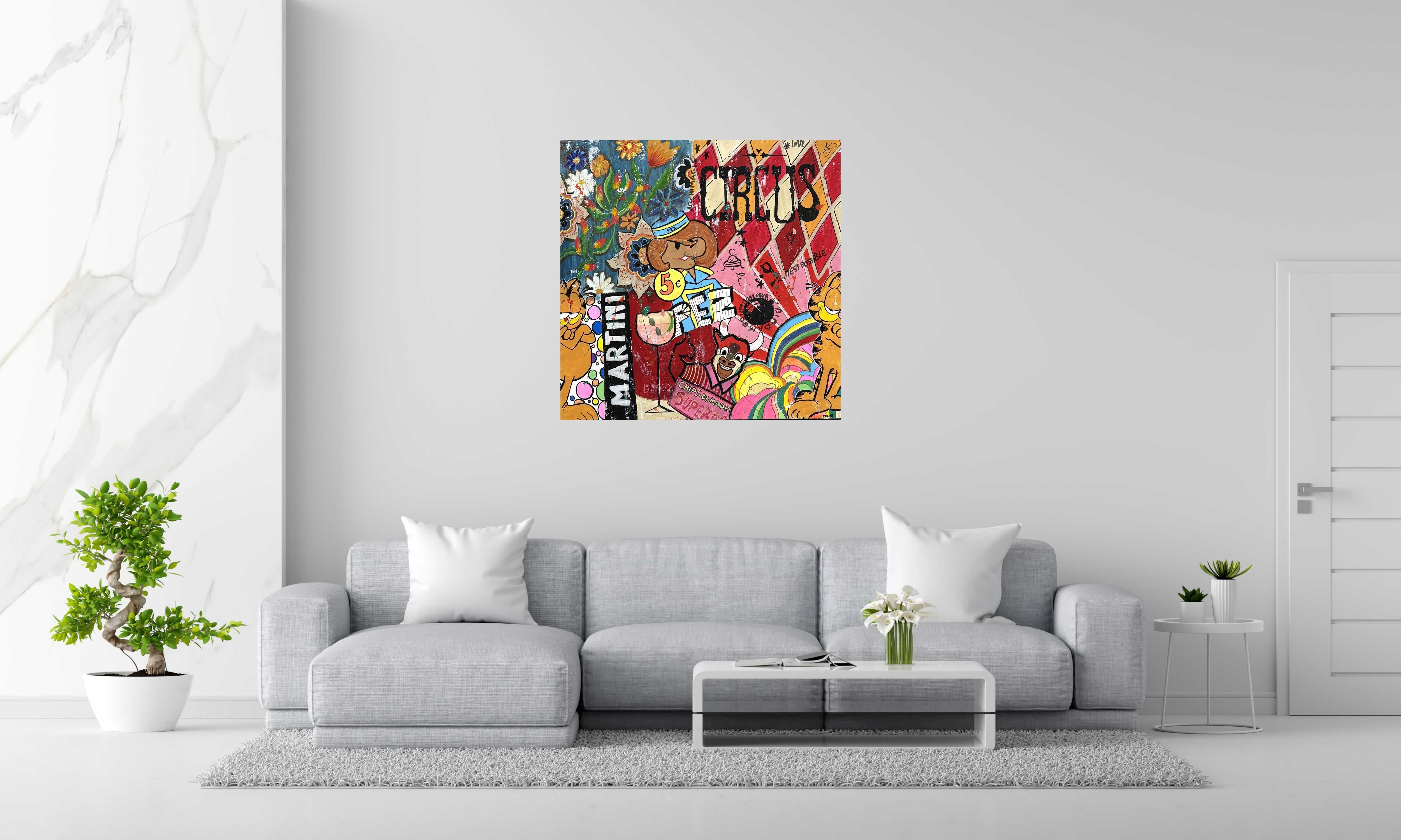 Tableau de CACOU a pour titre  CIRCUS style graphique dim : CACOUprix:850
