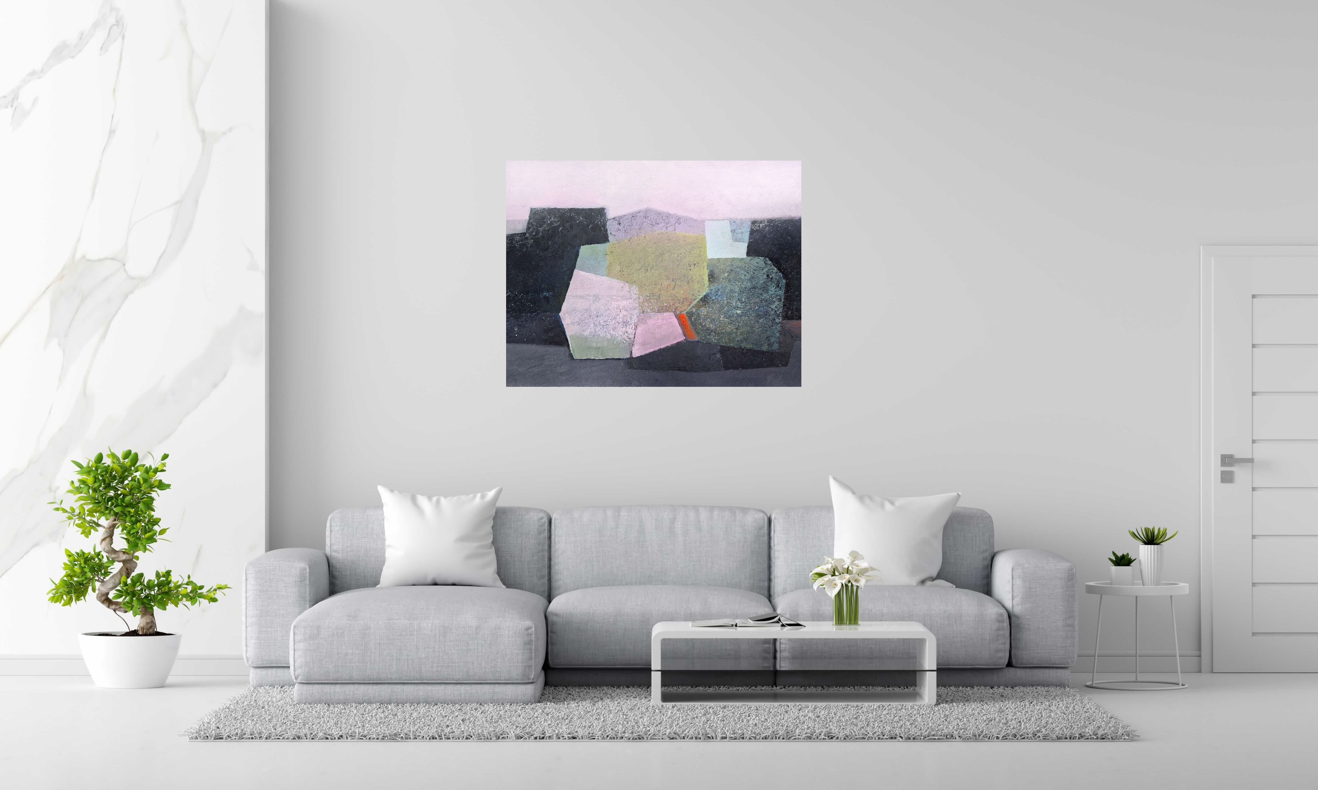 Tableau de N MAFFRE a pour titre  Tektonik 1 style abstrait dim : N MAFFREprix:1100