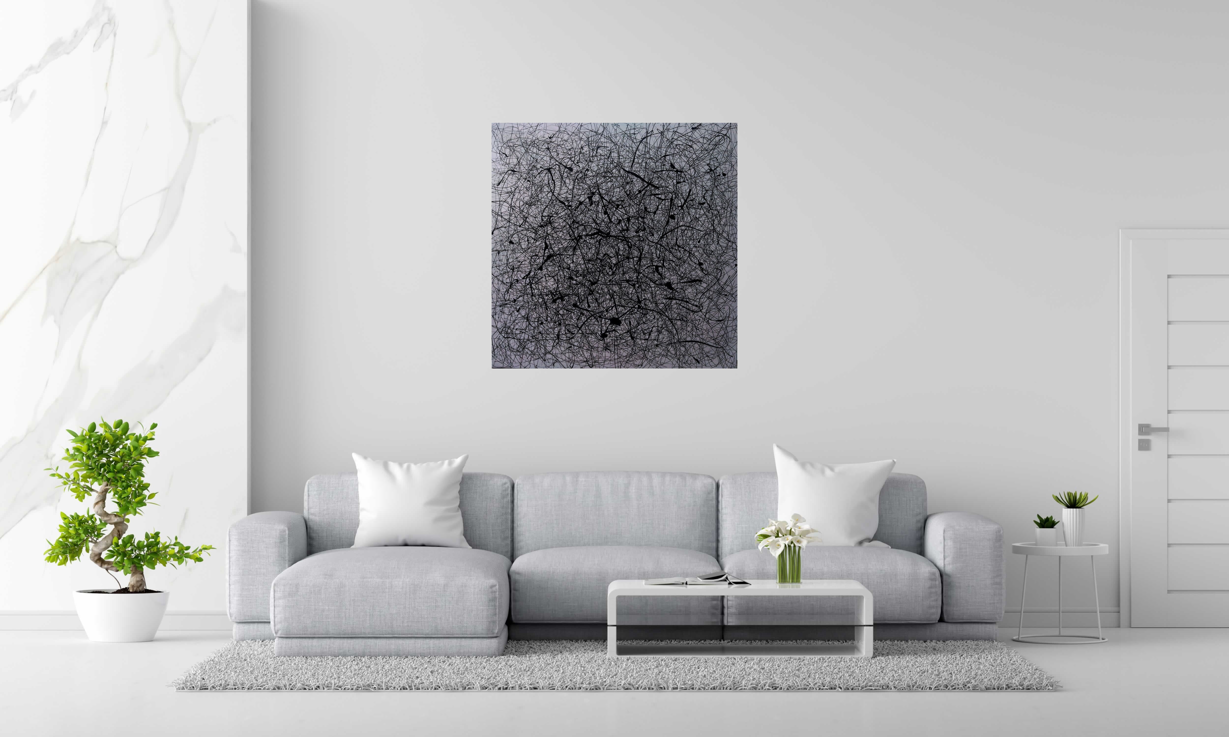Tableau de NASH a pour titre  Blue Print style abstrait dim : NASHprix:850