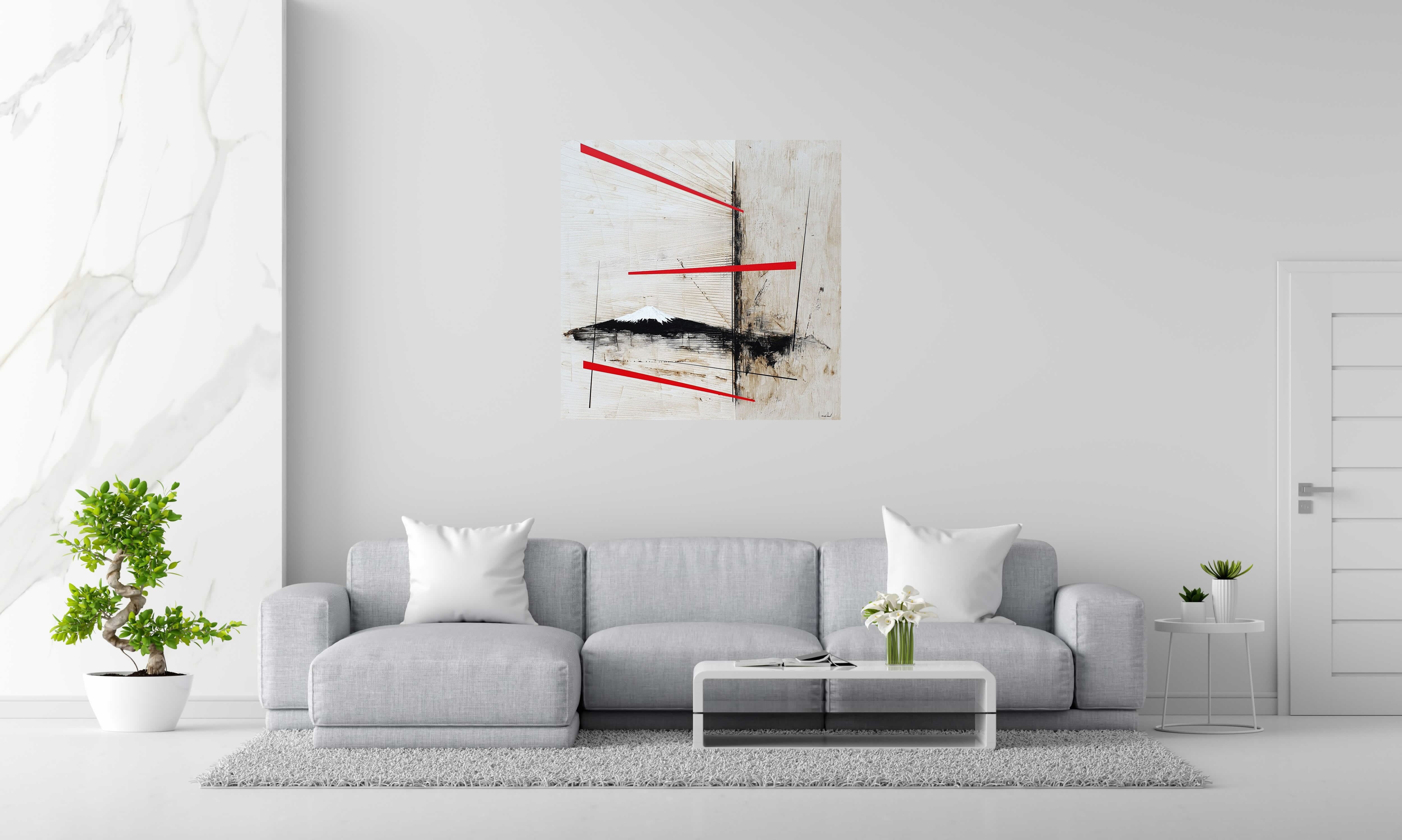 Tableau de LUDOVIC MERCHER a pour titre  FUJIYAMA style abstrait dim : LUDOVIC MERCHERprix:1000