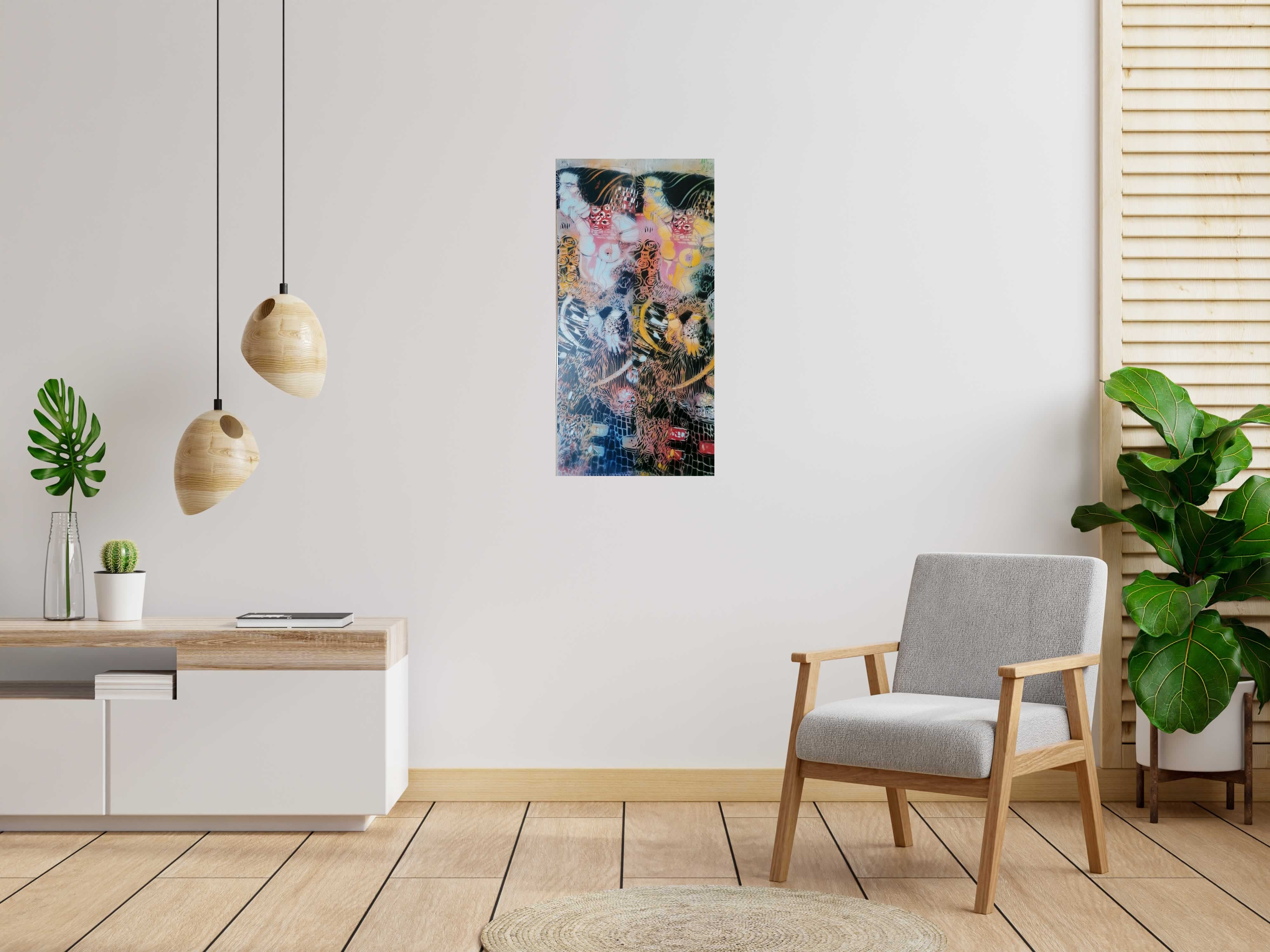 Tableau de ARTISTE OUVRIER a pour titre  KLIMT WARHOL style figuratif dim : ARTISTE OUVRIERprix:2000