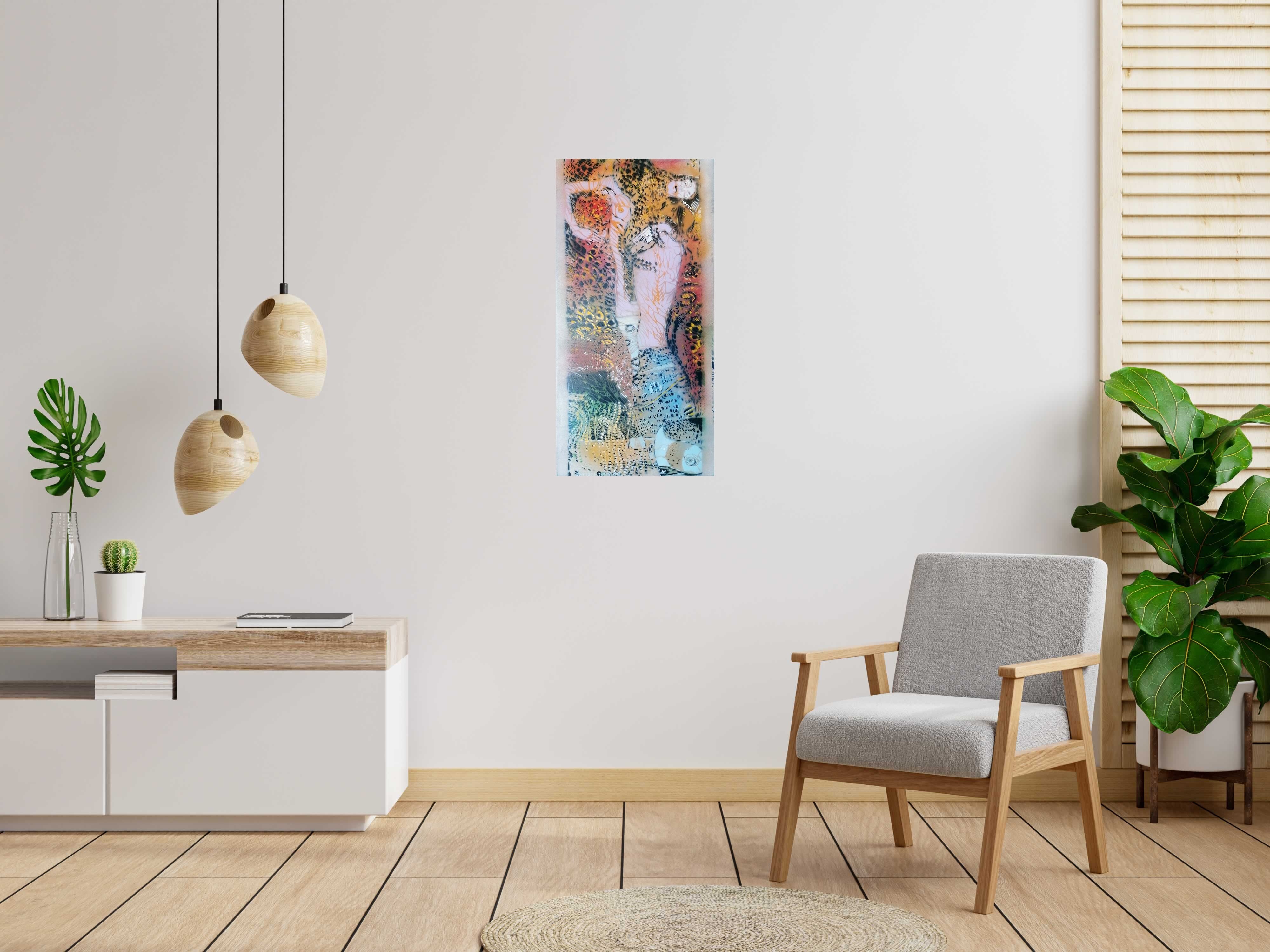 Tableau de ARTISTE OUVRIER a pour titre  DIE WASSER SCHLANGE style figuratif dim : ARTISTE OUVRIERprix:2000