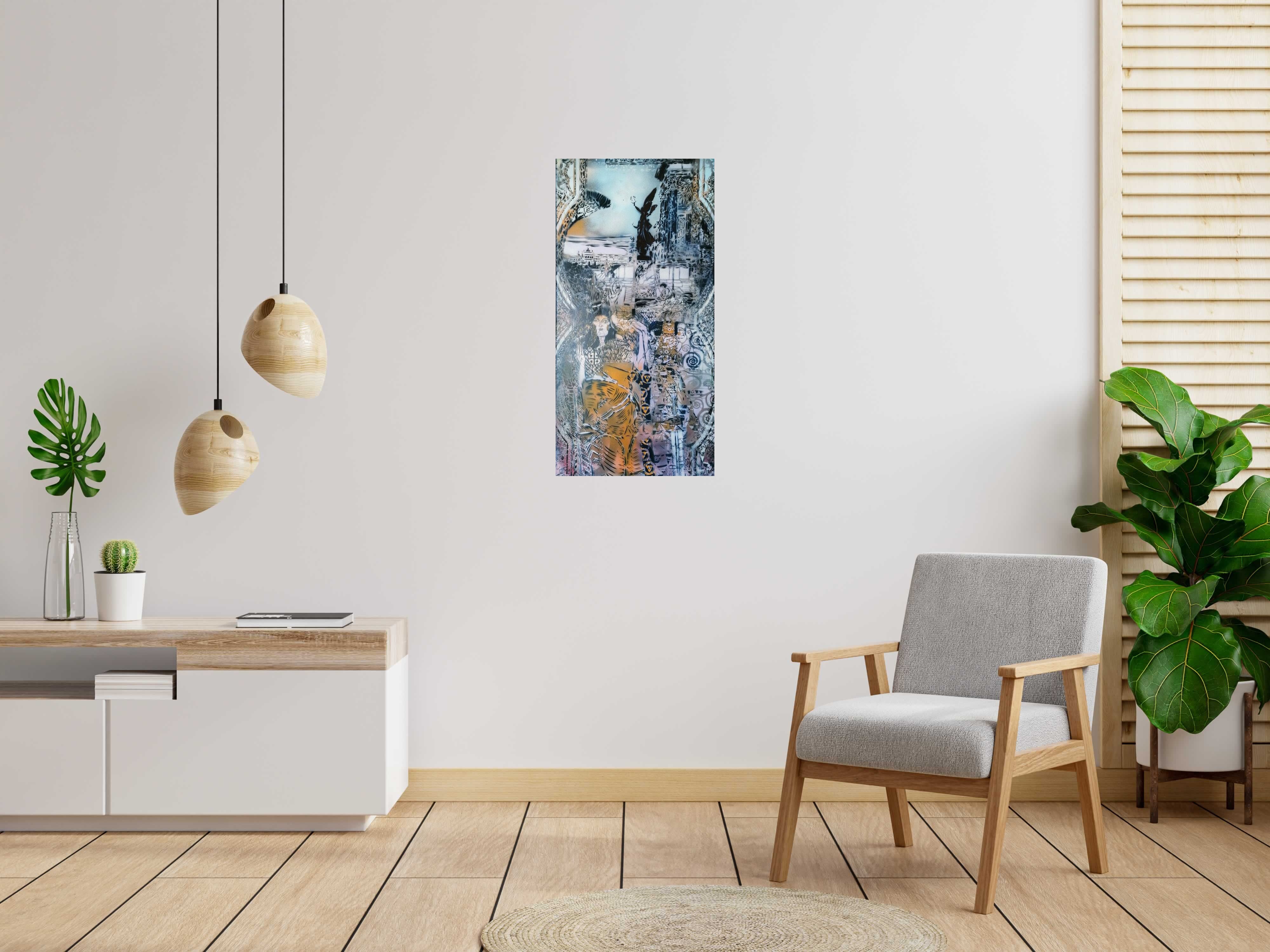 Tableau de ARTISTE OUVRIER a pour titre  TRANSPARENZ style figuratif dim : ARTISTE OUVRIERprix:2000