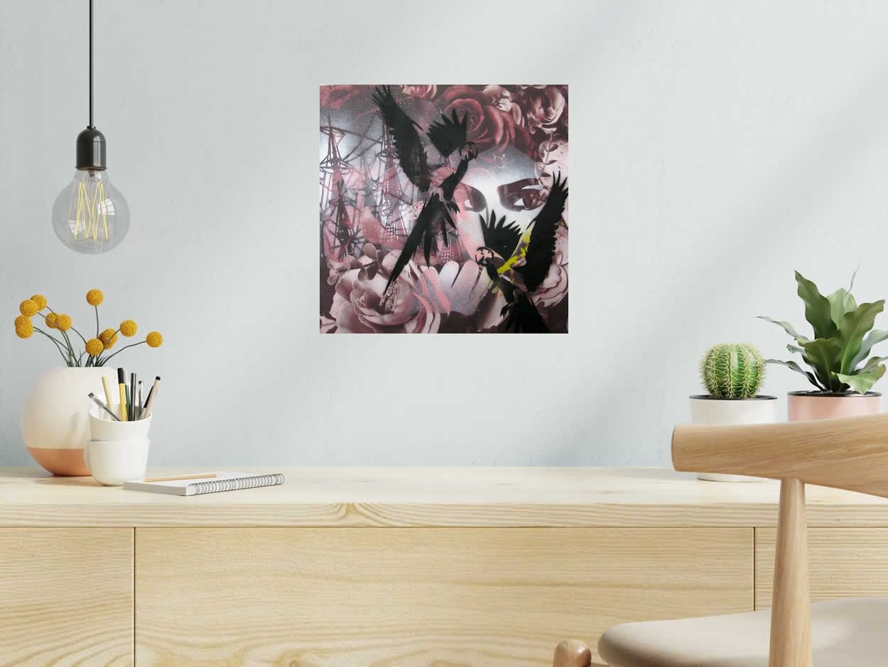Tableau de KARO TRASS a pour titre  Rosalie style street pop art, street art dim : KARO TRASSprix:100