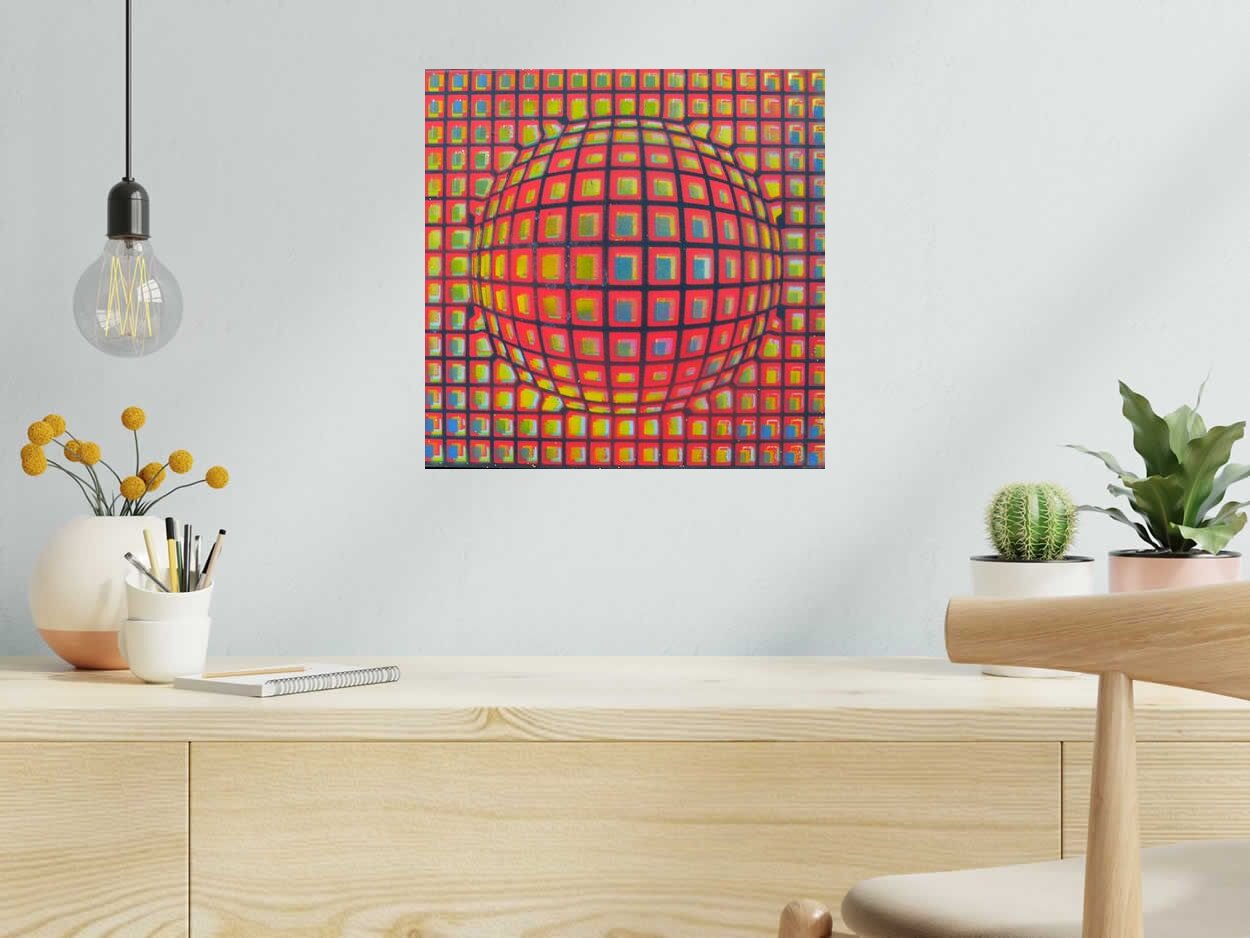Tableau de YANN GUINCHAN a pour titre  Boule 2 style graphique dim : YANN GUINCHANprix:600