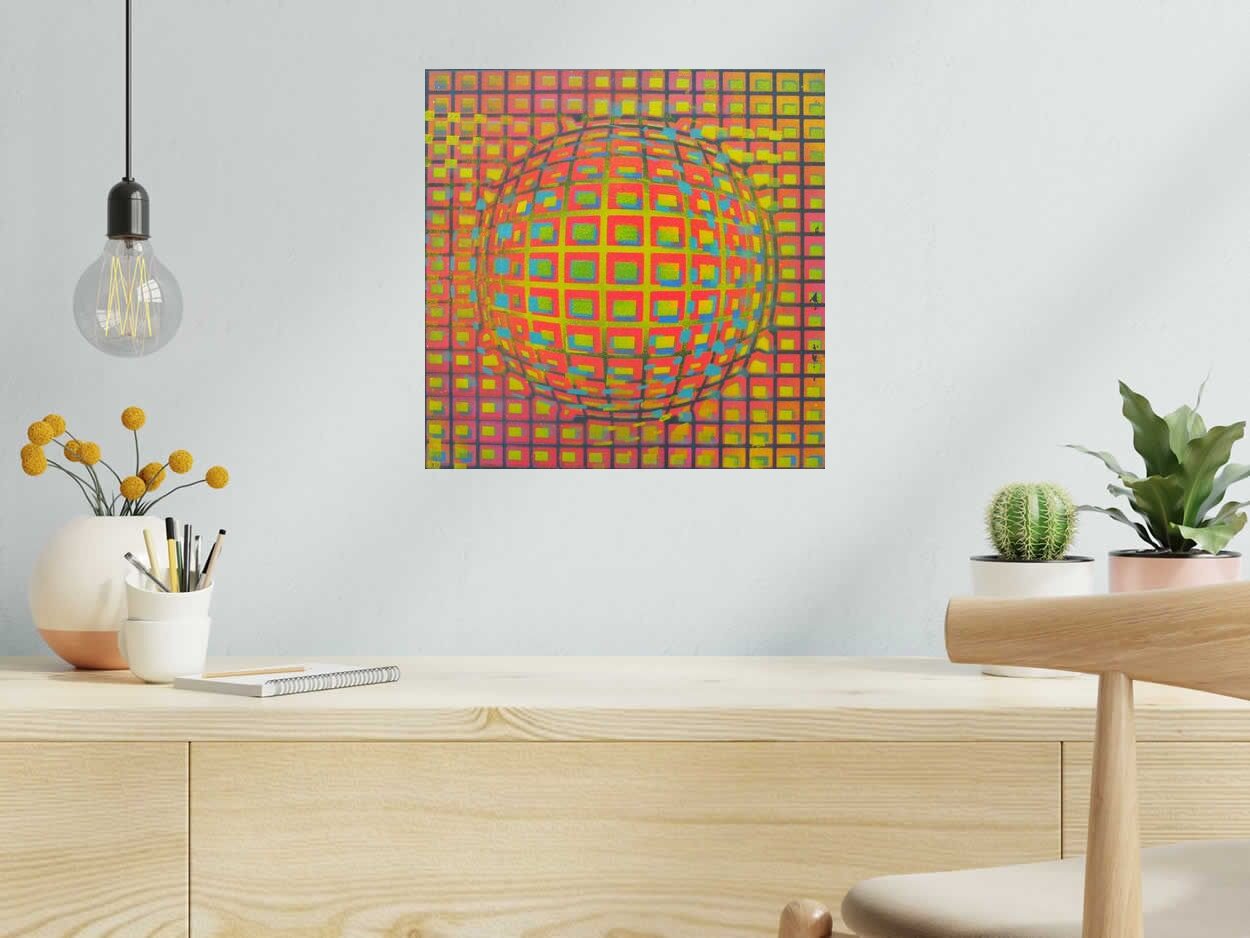 Tableau de YANN GUINCHAN a pour titre  Boule 3 style graphique dim : YANN GUINCHANprix:150