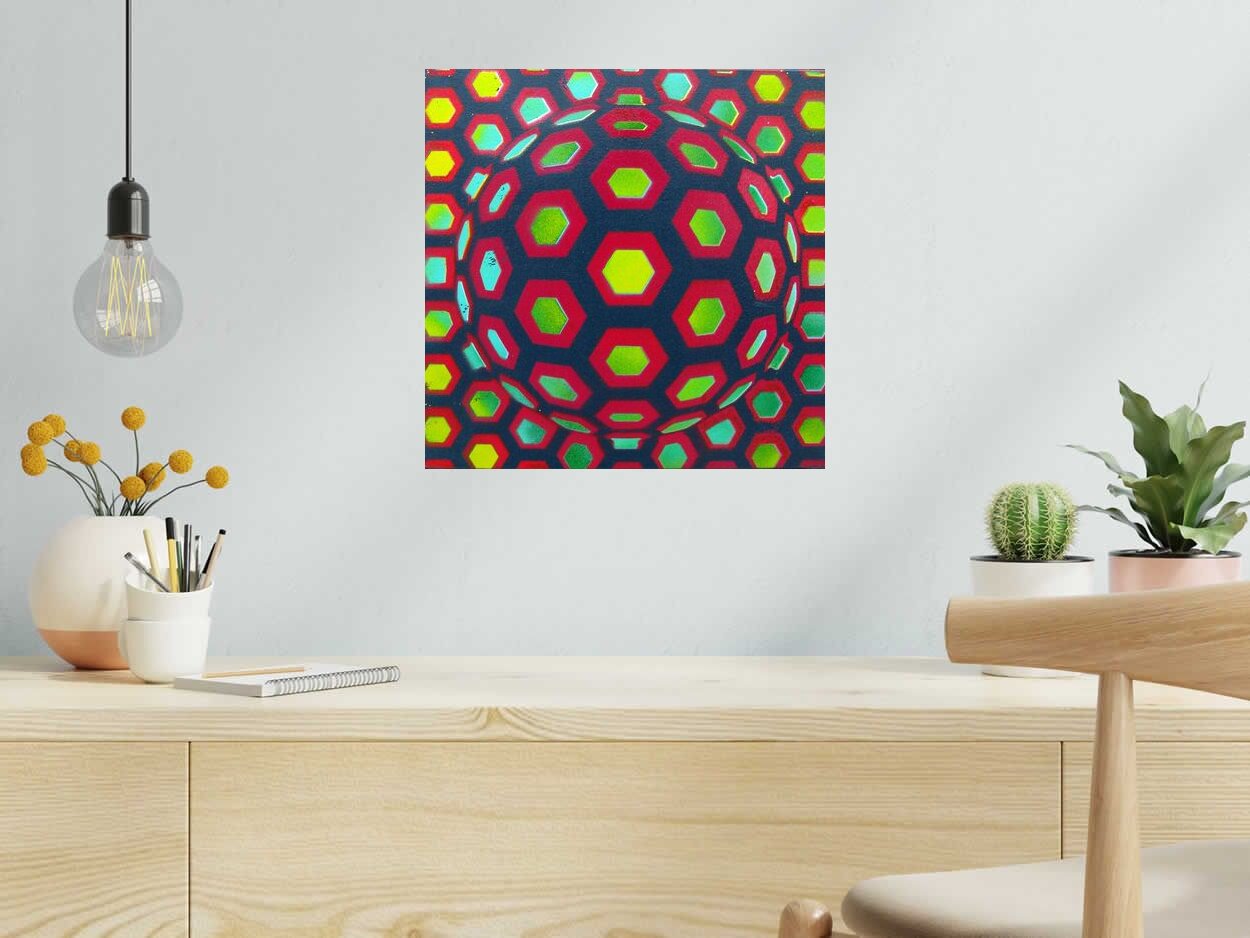 Tableau de YANN GUINCHAN a pour titre  Boule 7 style graphique dim : YANN GUINCHANprix:150