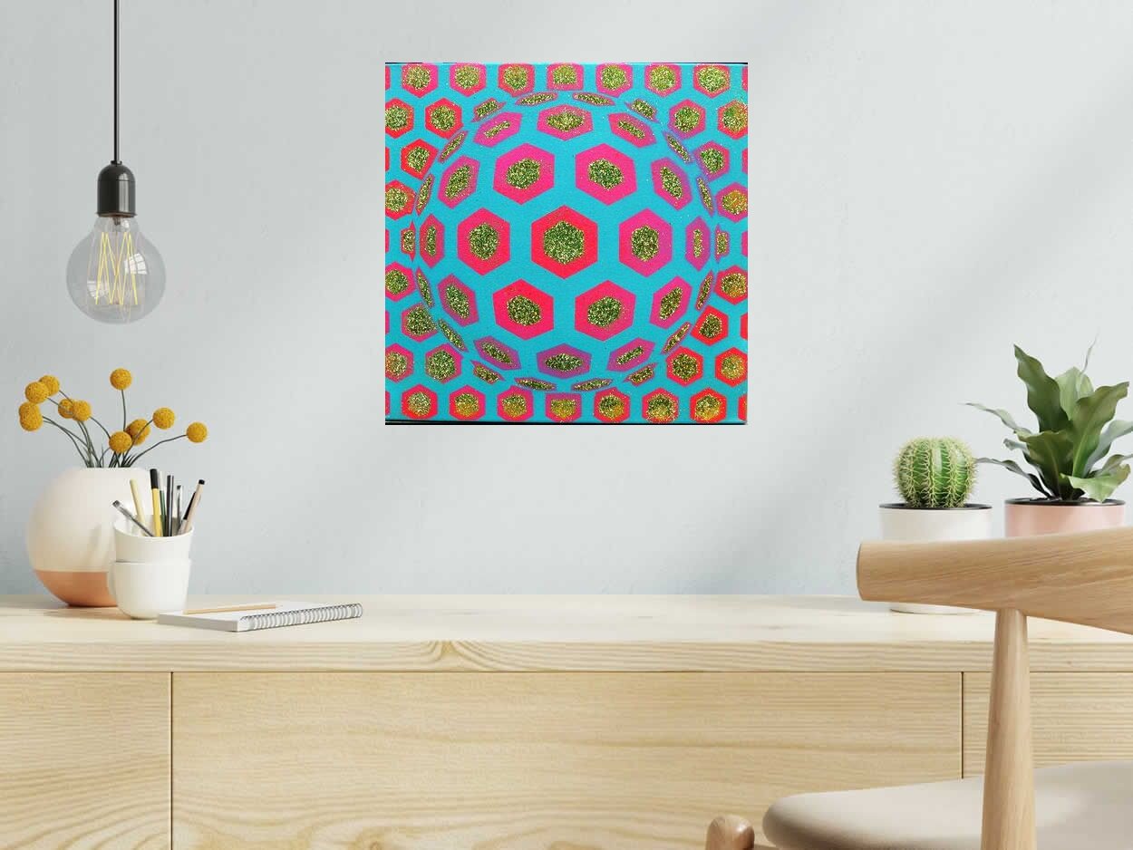 Tableau de YANN GUINCHAN a pour titre  Boule 8 style graphique dim : YANN GUINCHANprix:150