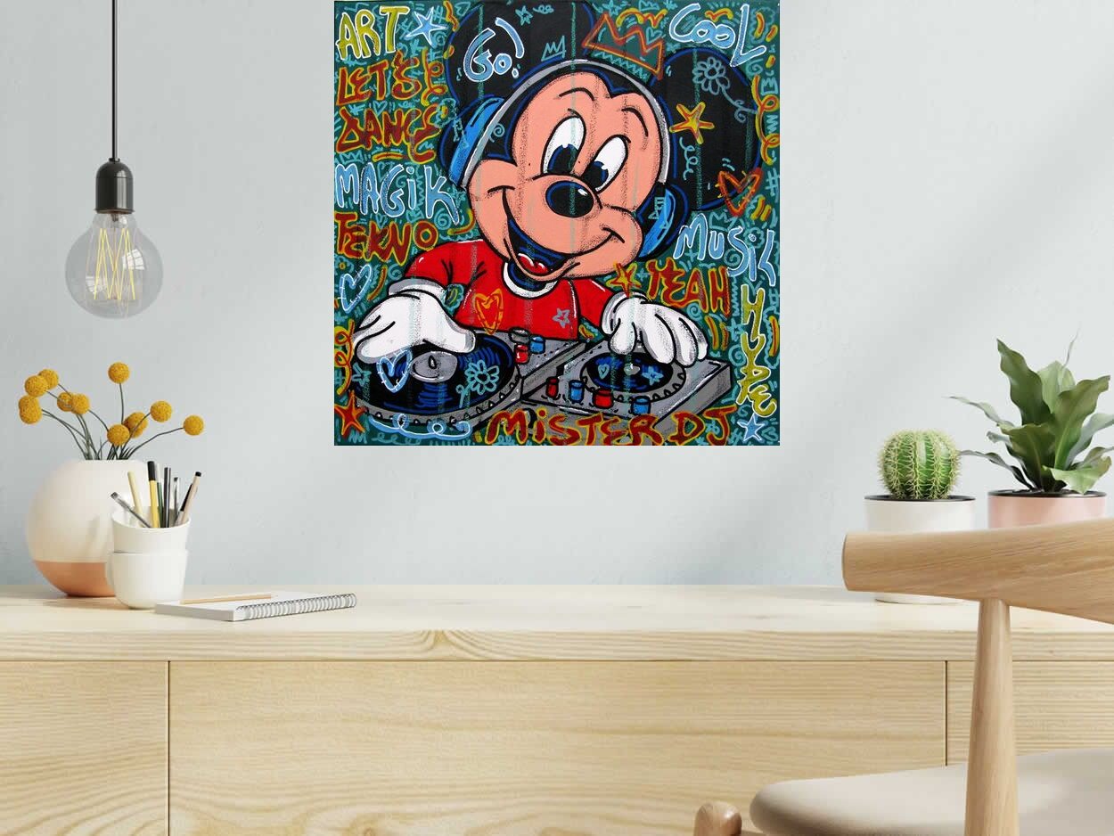 Tableau de RICO SAB a pour titre  DJ MM style street pop art, street art dim : RICO SABprix:250