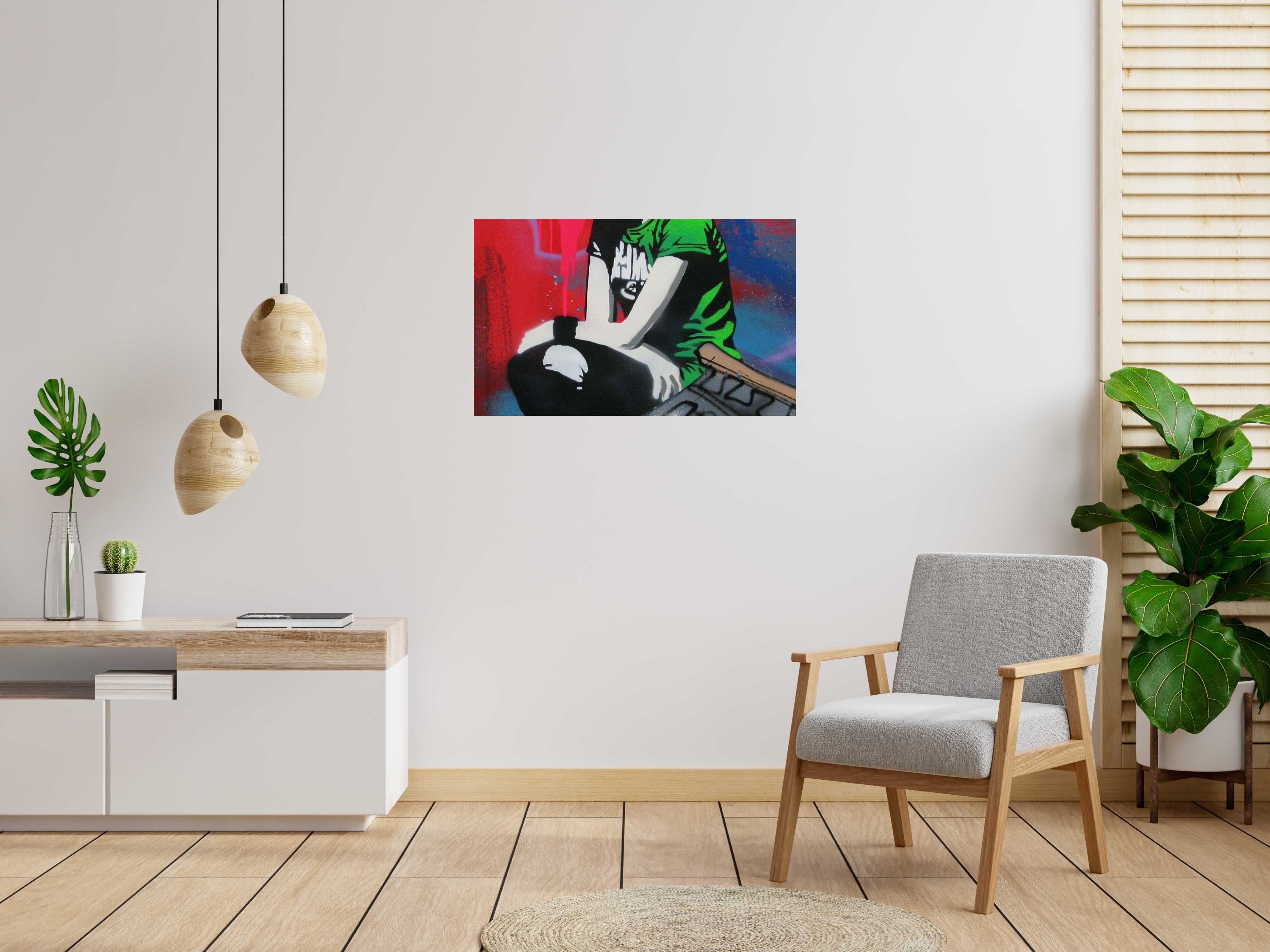 Tableau de Craig & Emer a pour titre  Punxette style street pop art dim : Craig & Emerprix:600