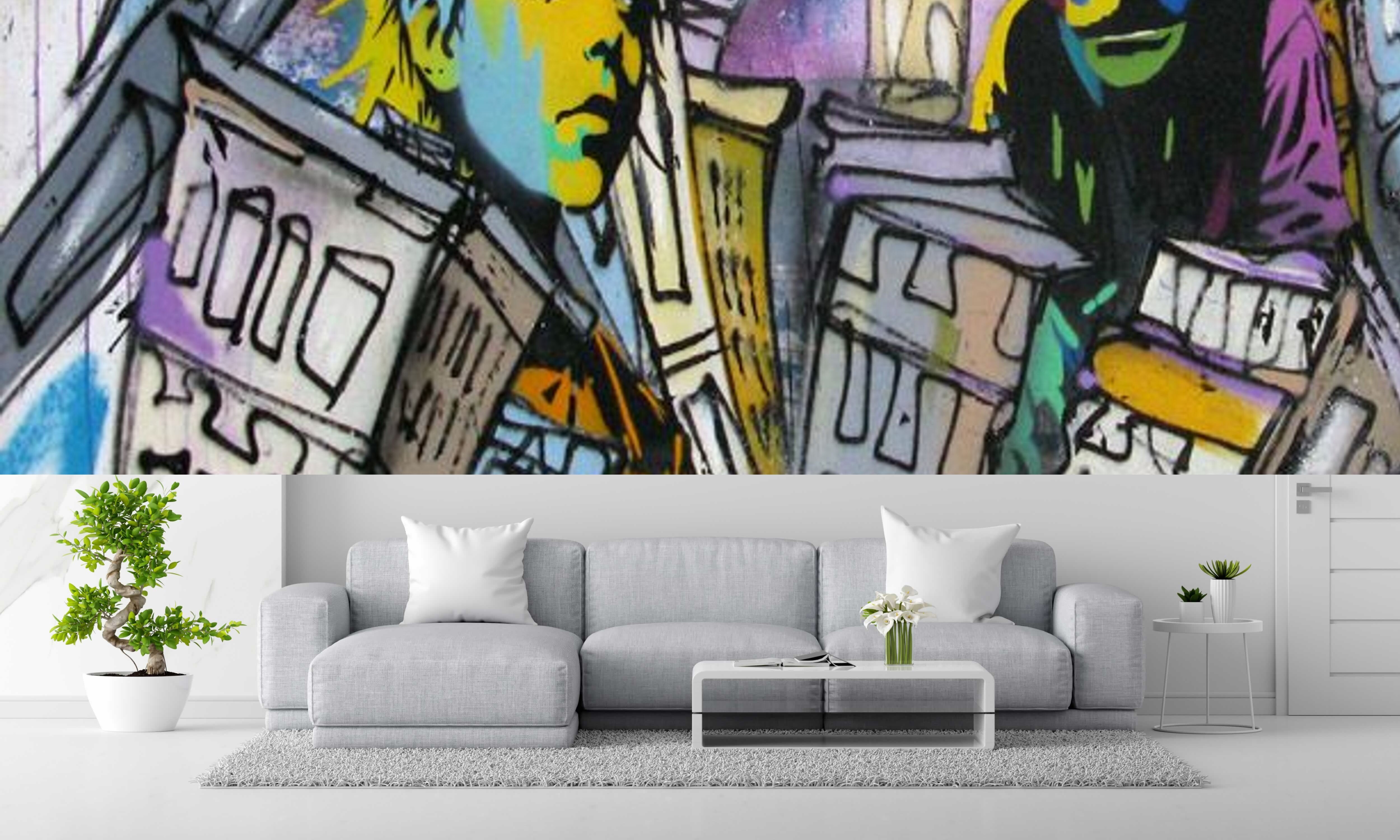 Tableau de Craig & Emer a pour titre  Les cornus style street pop art dim : Craig & Emerprix:1200