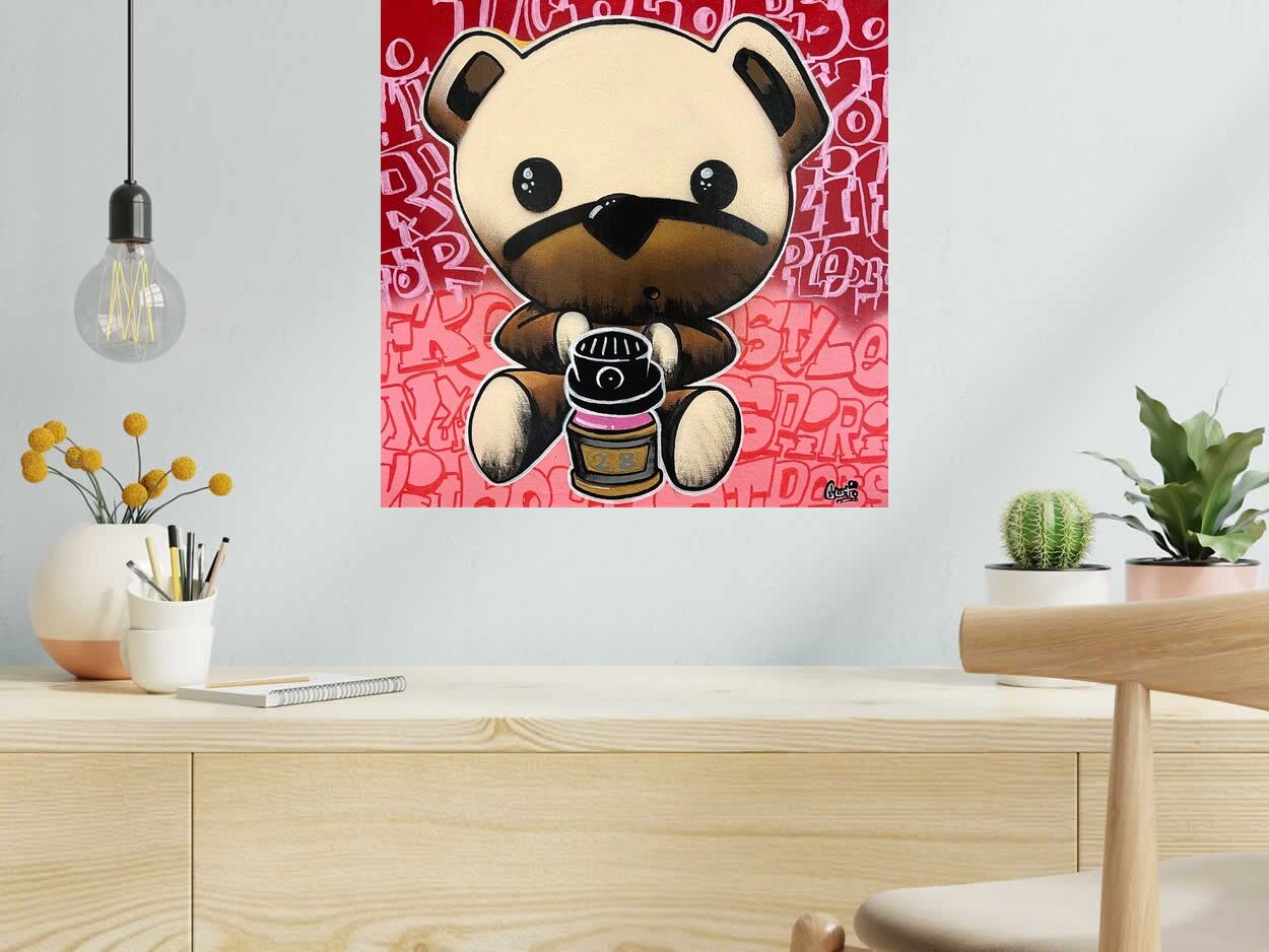 Tableau de GUTI a pour titre  Forever young style street art dim : GUTIprix:250