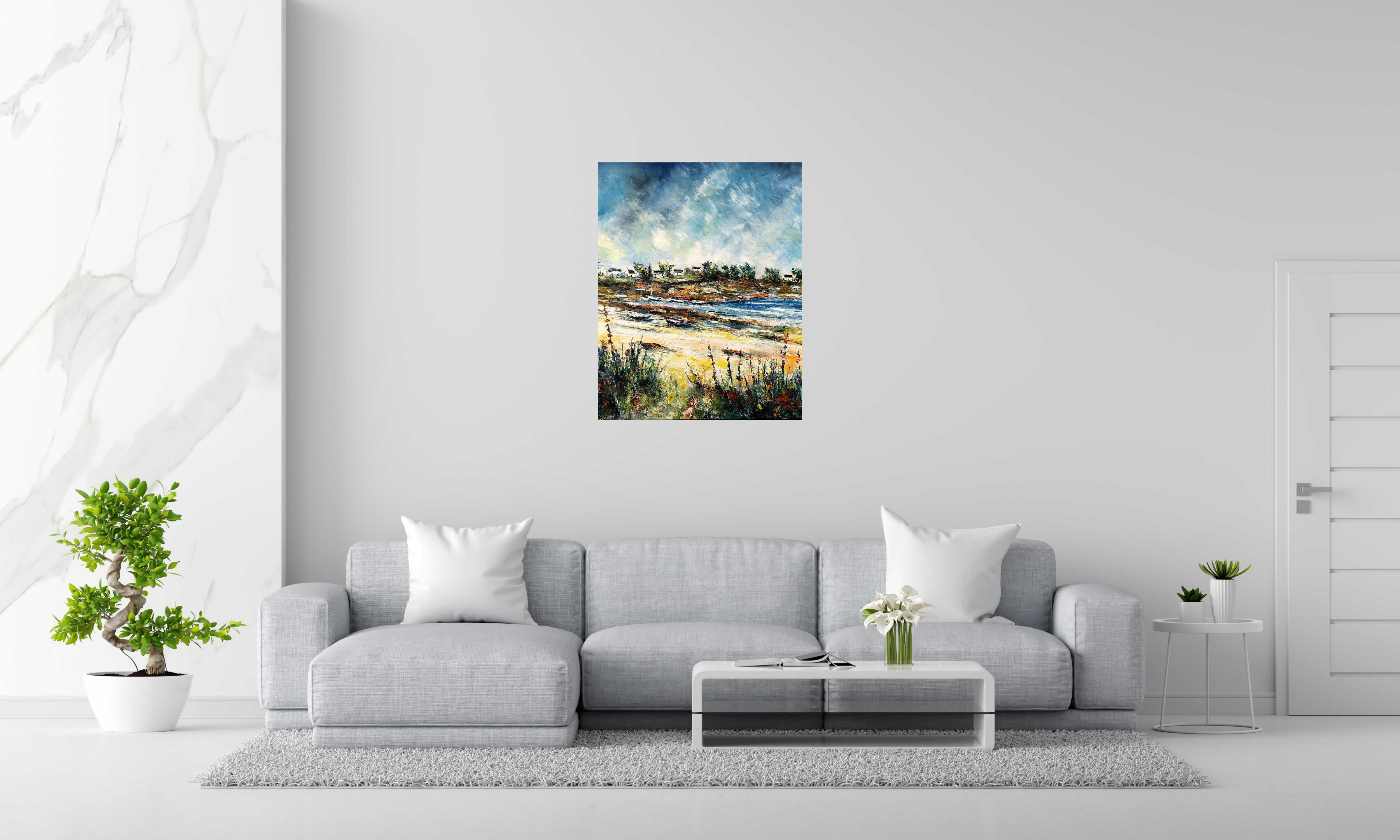 Tableau de PHIL a pour titre  Jolie Baie style abstrait dim : PHILprix:700