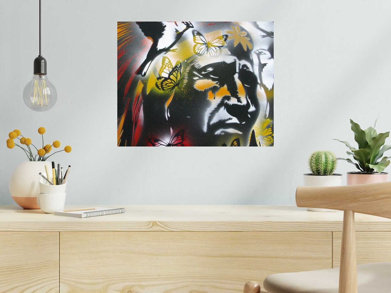 Tableau de KARO TRASS a pour titre  Nayati style street pop art, street art dim : KARO TRASSprix:250