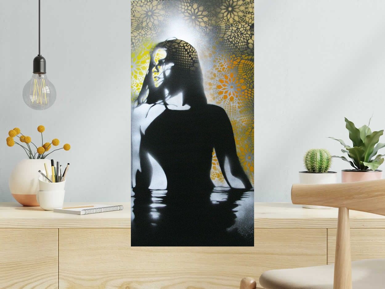 Tableau de KARO TRASS a pour titre  Sans titre 1 style street pop art, street art dim : KARO TRASSprix:400
