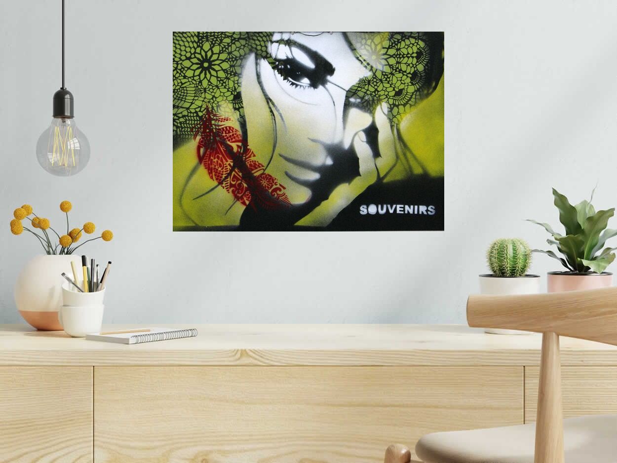 Tableau de KARO TRASS a pour titre  Lisa style street pop art, street art dim : KARO TRASSprix:170